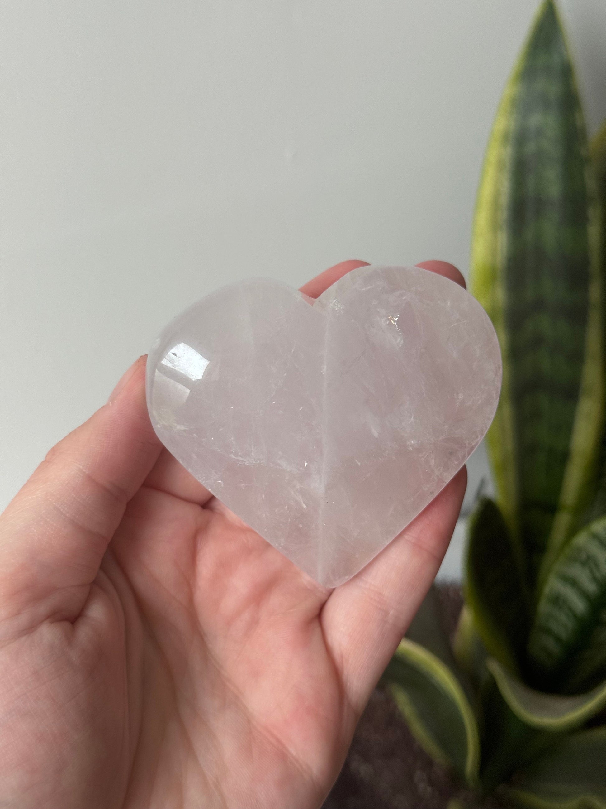 Gorgeous Lavender Quartz Puffy Heart Carving | Lavender Quartz Girasol Quartz Periwinkle Quartz