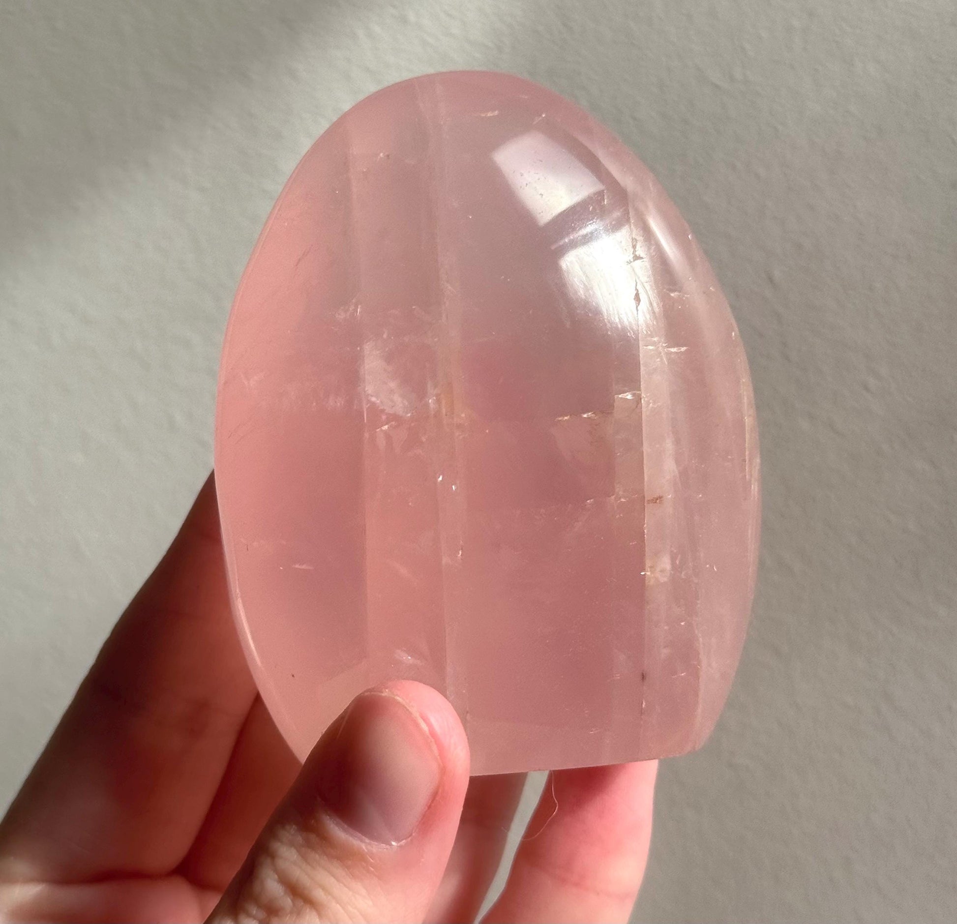 Beautiful Veinless Ocean Jasper Palm Stone from Madagascar