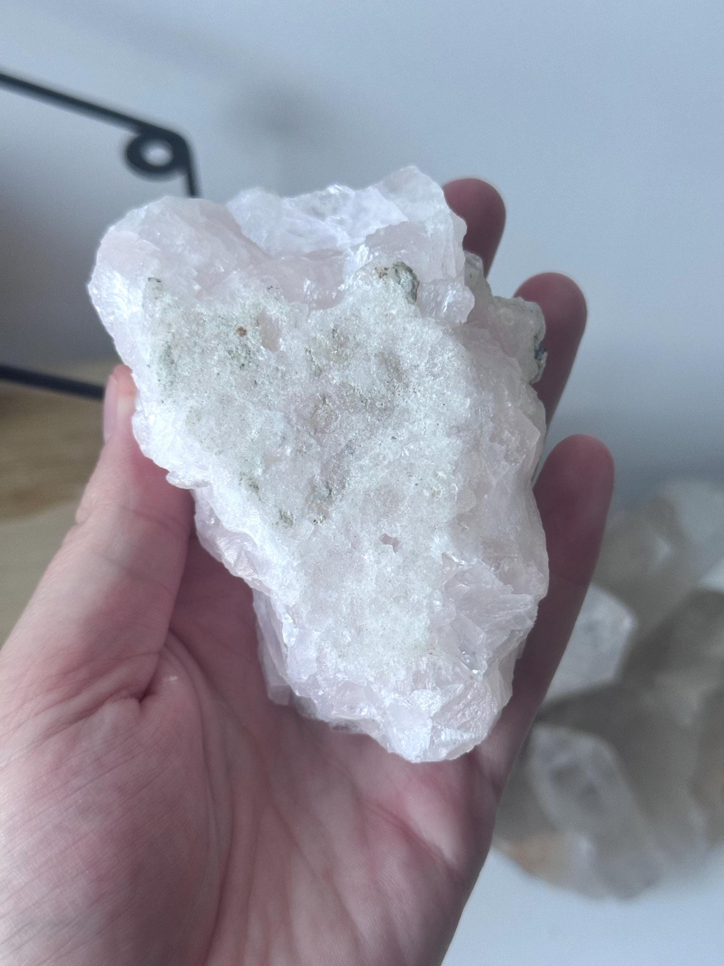 Beautiful UV Reactive Mangano Calcite Specimen | Raw Mangano Calcite Chunk