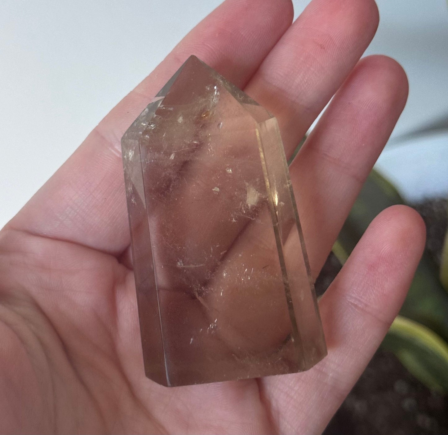 Beautiful Smoky Quartz Tower with Phantoms| Polished Smoky Quartz Generator