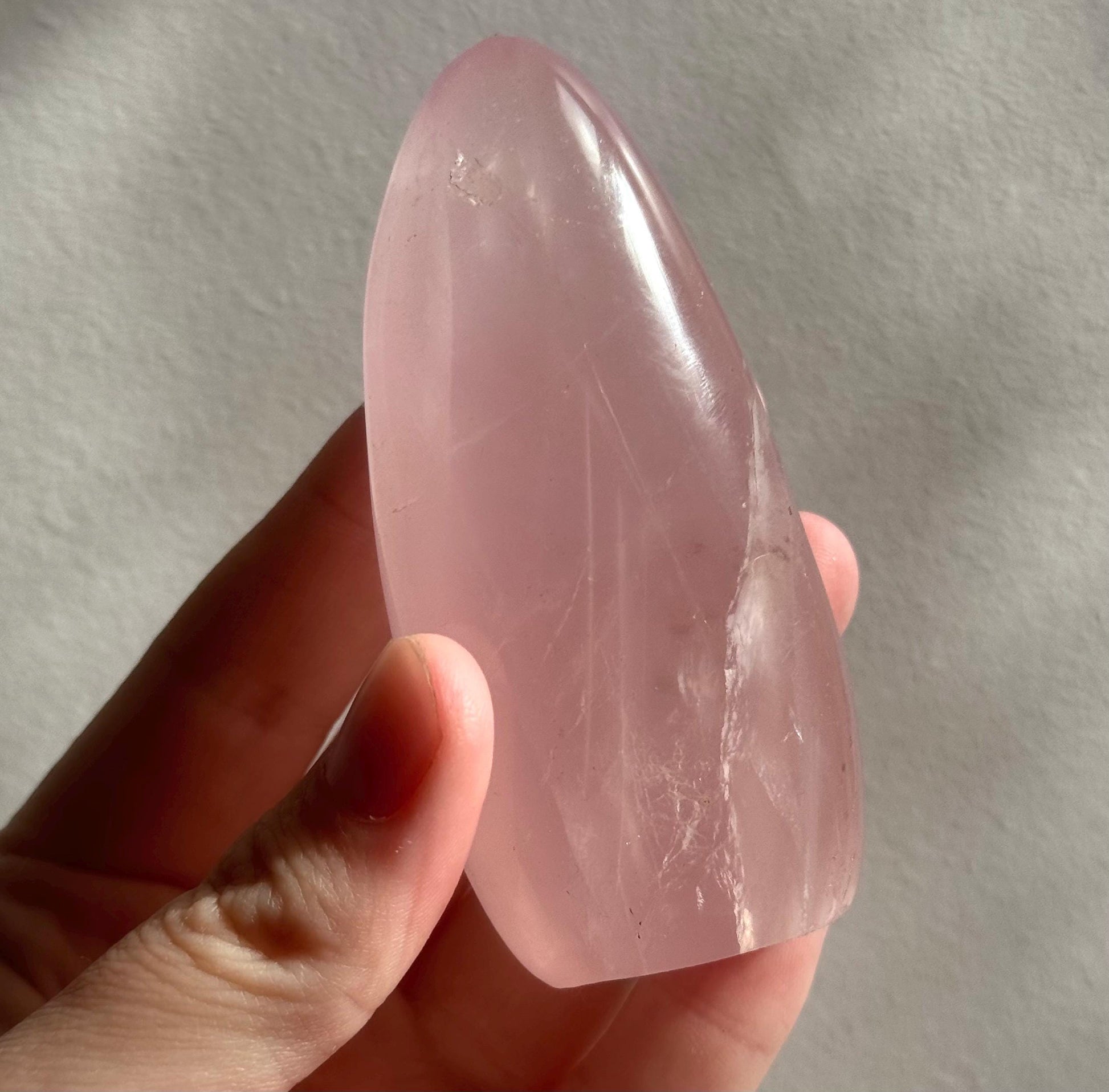 Beautiful Rose Quartz Freeform | Small Gemmy Rose Quartz Carving