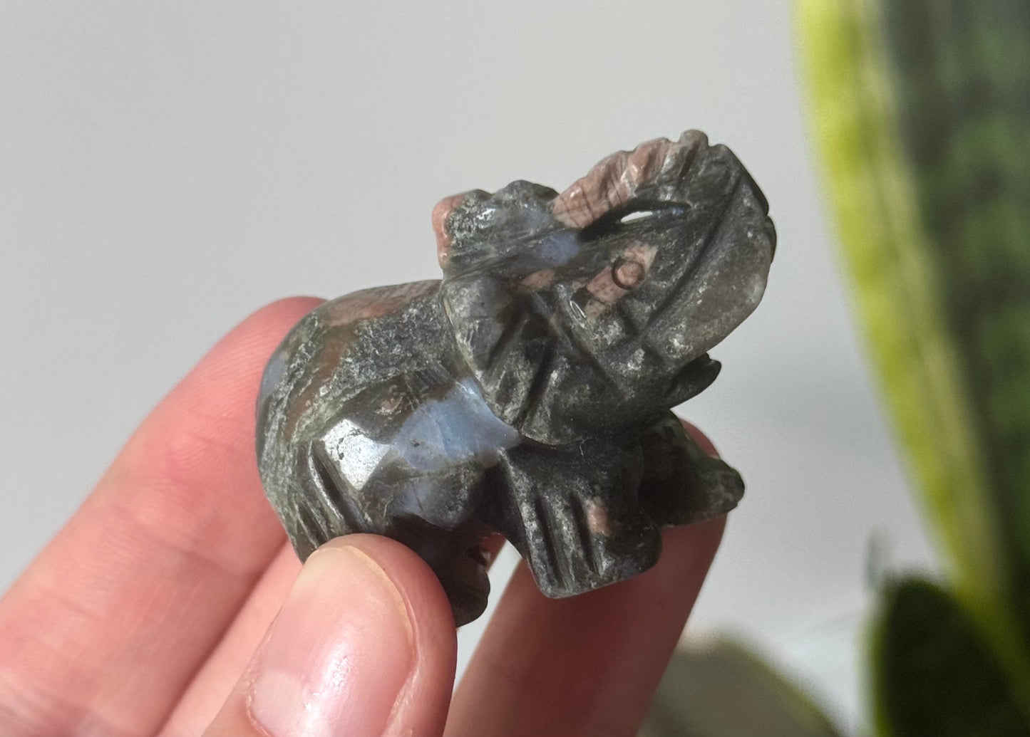 Beautiful Que Sera Mini Elephant Carvings | Llanite Stone Elephant
