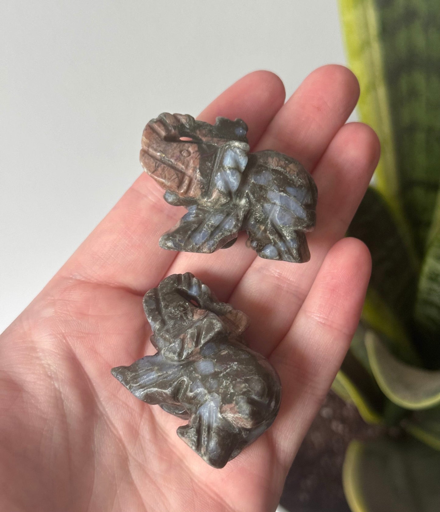 Beautiful Que Sera Mini Elephant Carvings | Llanite Stone Elephant