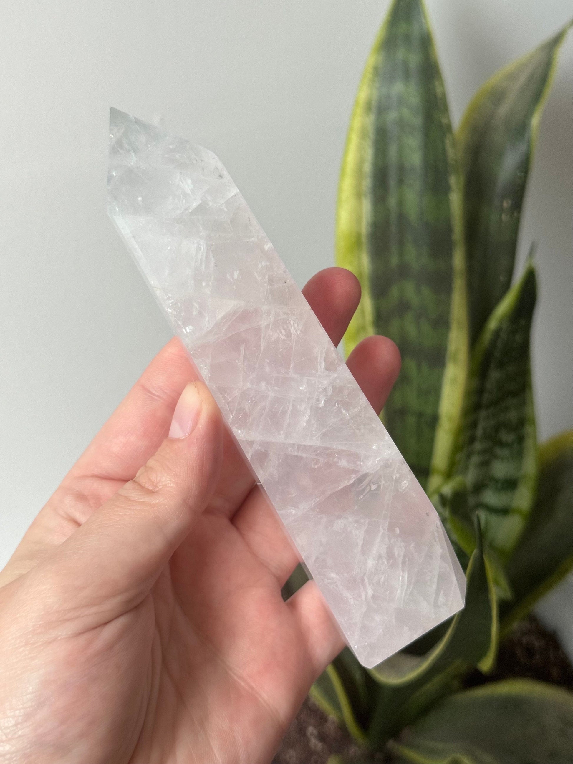 Beautiful Lavender Quartz Obelisk | Lavender Quartz Tower Generator with Rainbows