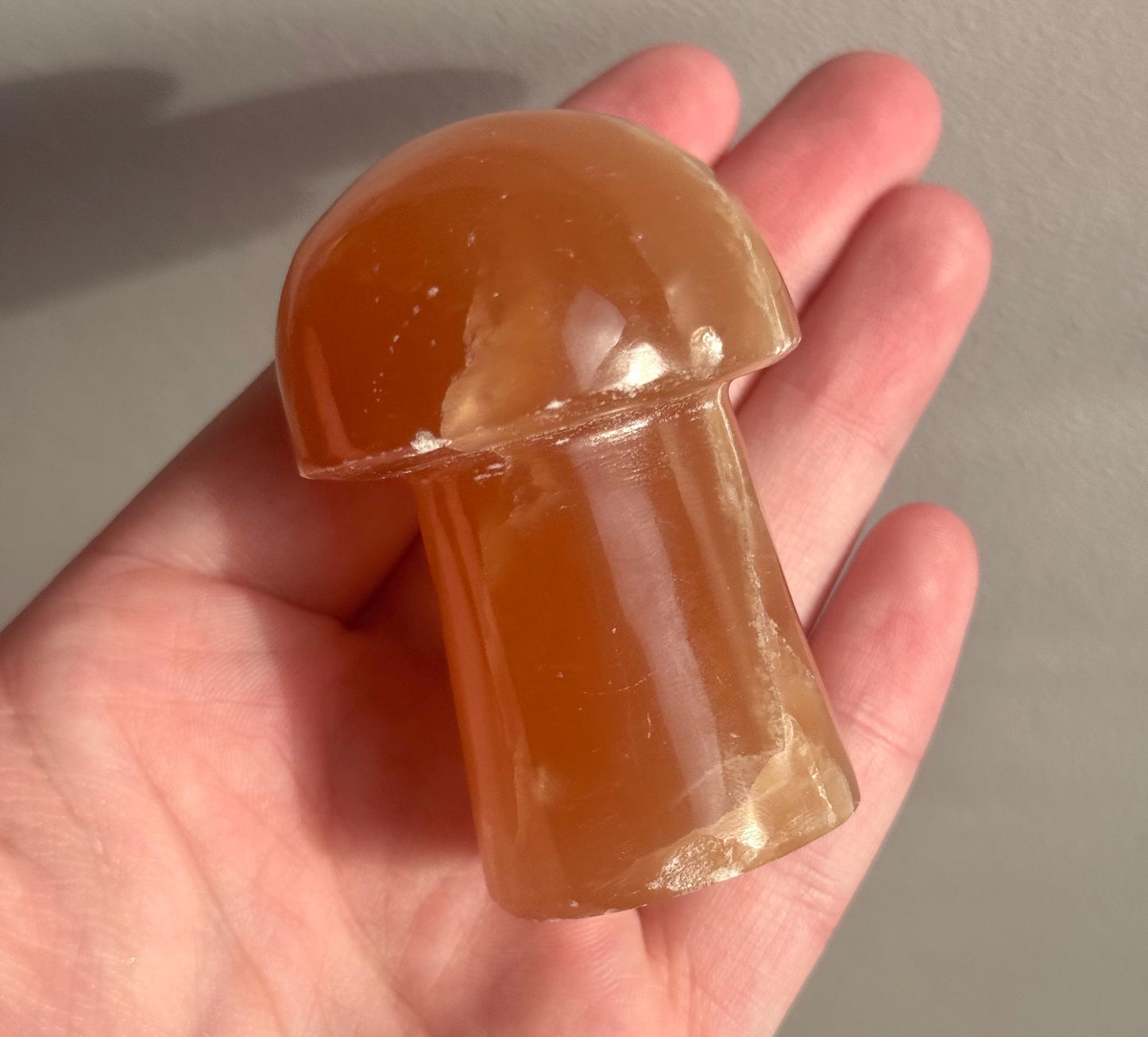 Beautiful Aragonite Mushroom Carving | Red Aragonite Toadstool from Pakistan