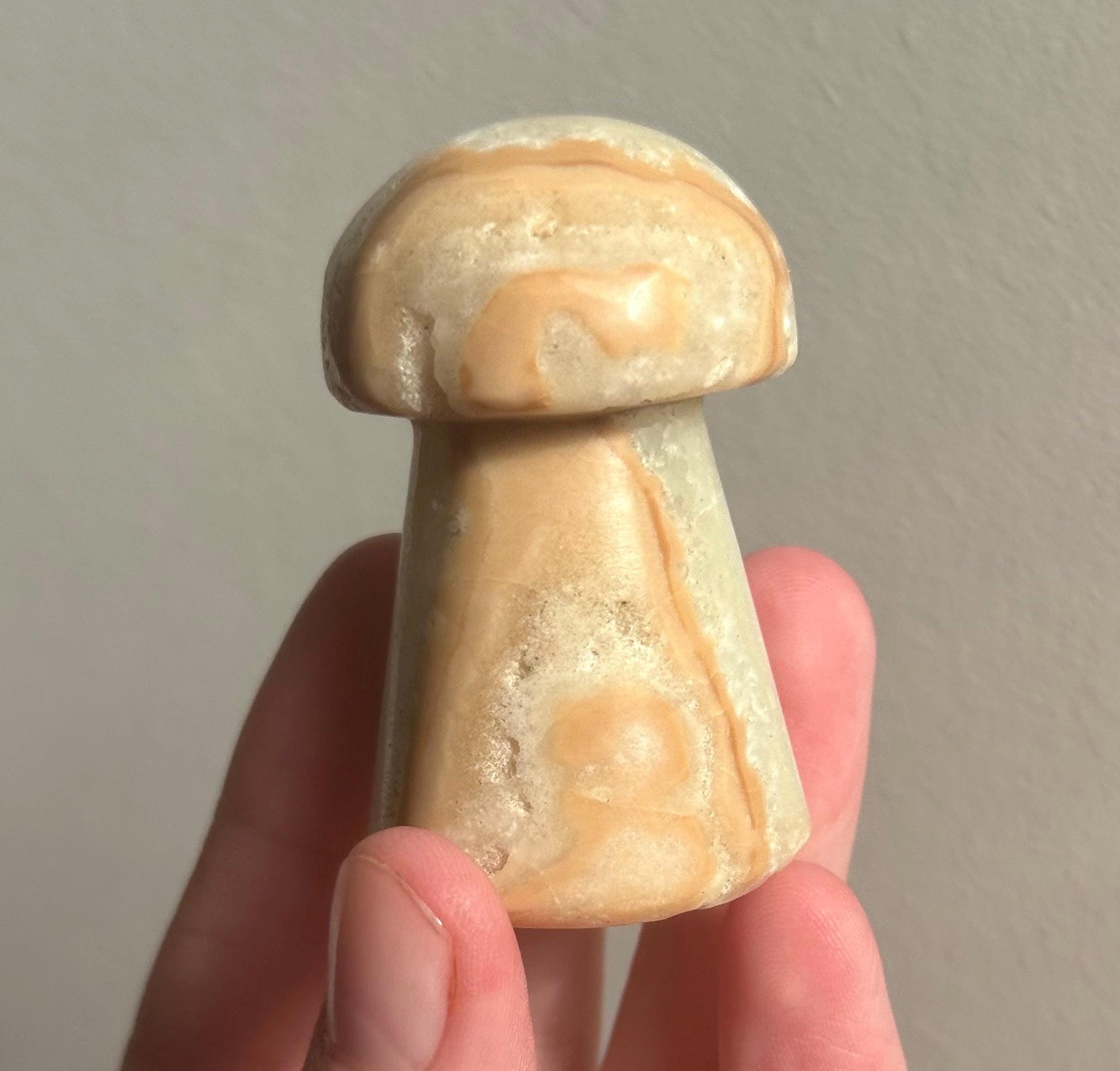 Gorgeous Caribbean Calcite Mushroom Figurine | Carribean Calcite Mushroom Carving from Pakistan