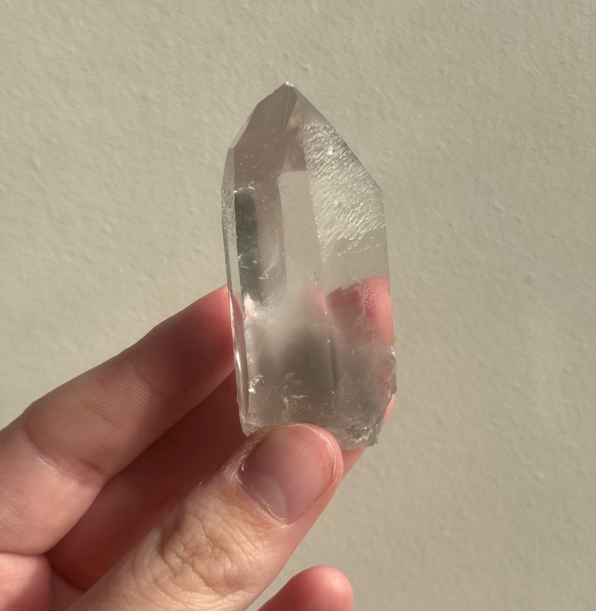 RARE Grey Lithium Quartz Point from Brazil | Grey Phantom Inclusion Quartz