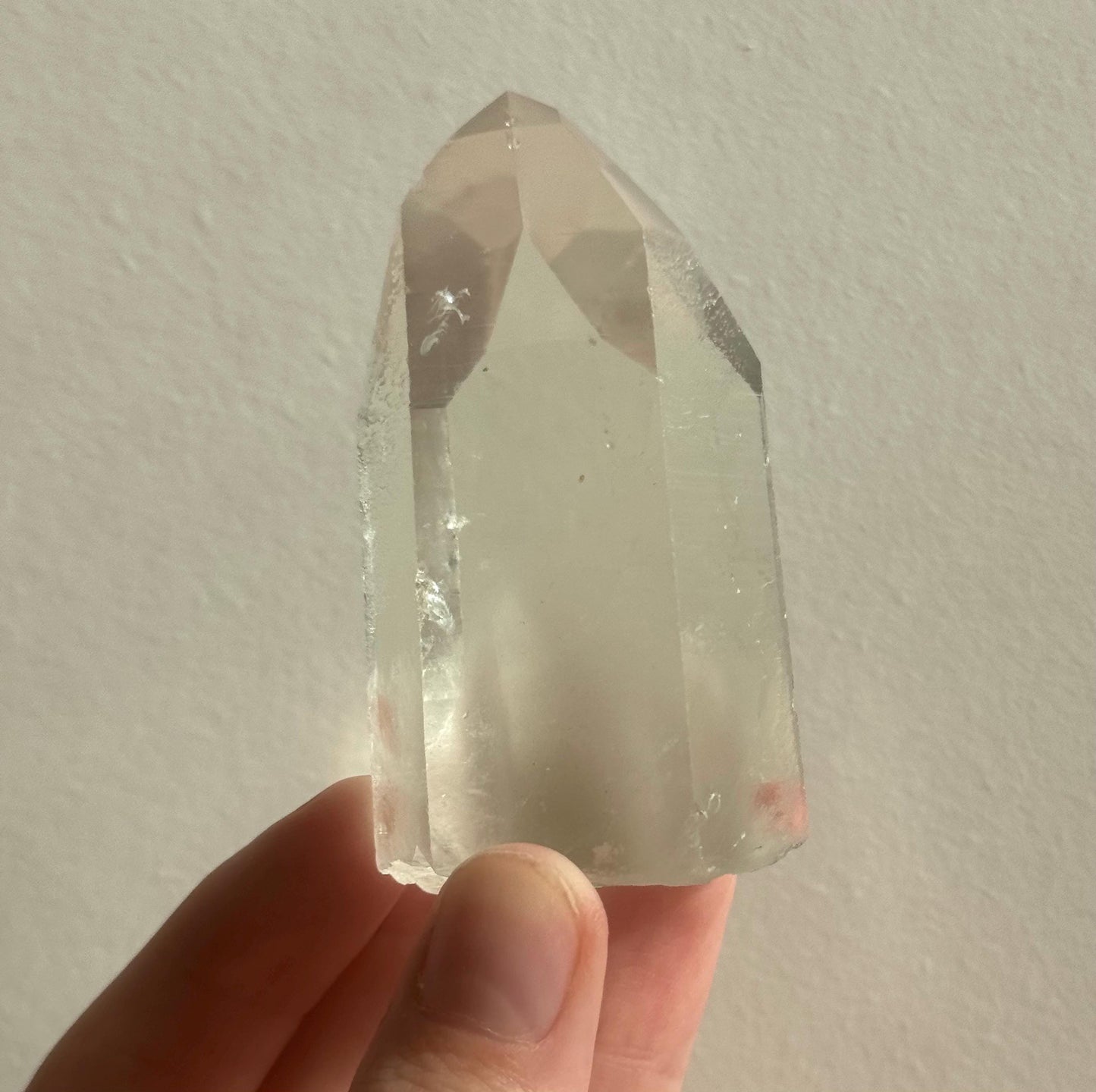 RARE Grey Lithium Lemurian Quartz Point from Brazil | Grey Phantom Inclusion Quartz