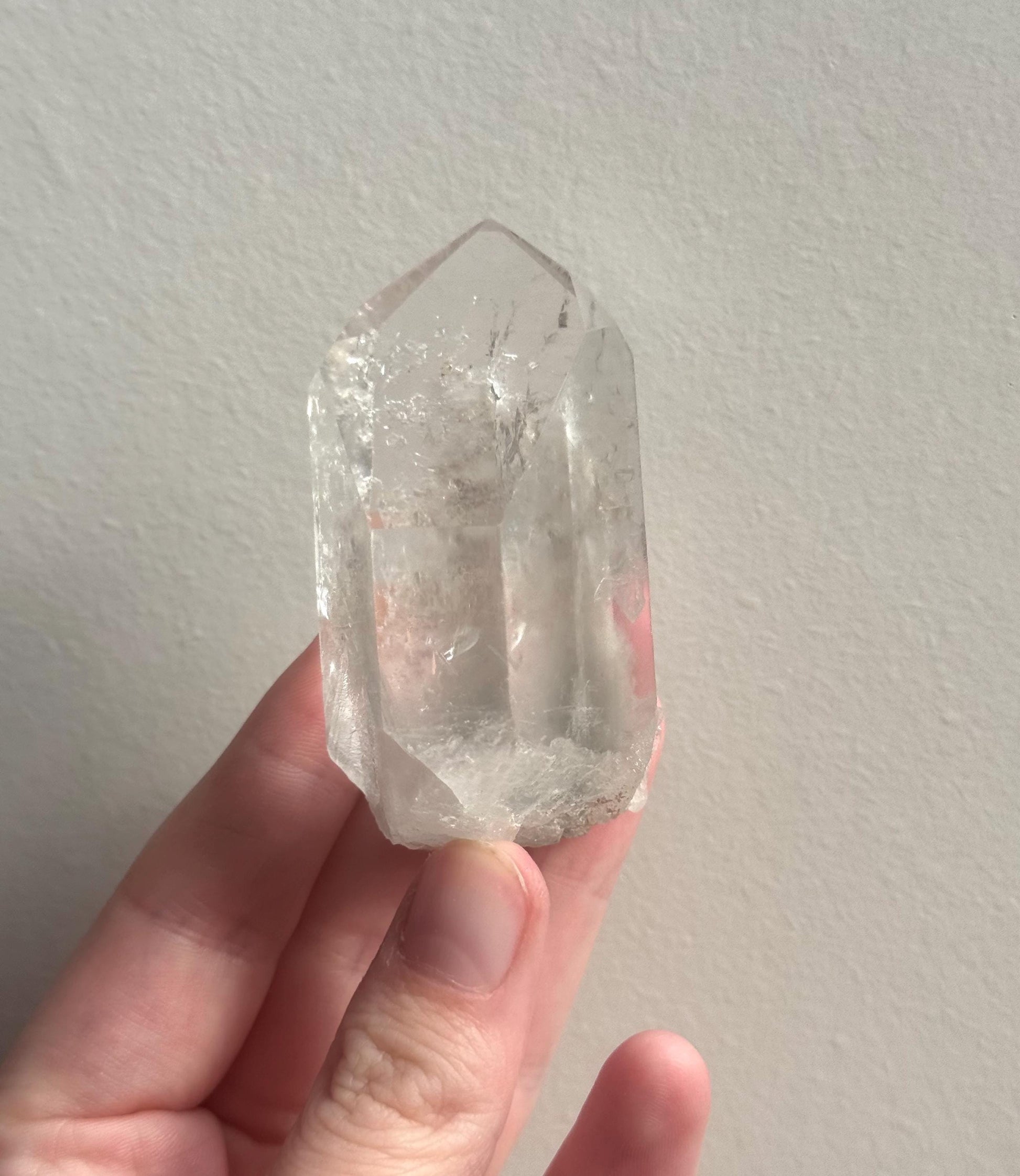 RARE Grey Lithium Quartz Point from Brazil | Grey Phantom Inclusion Quartz