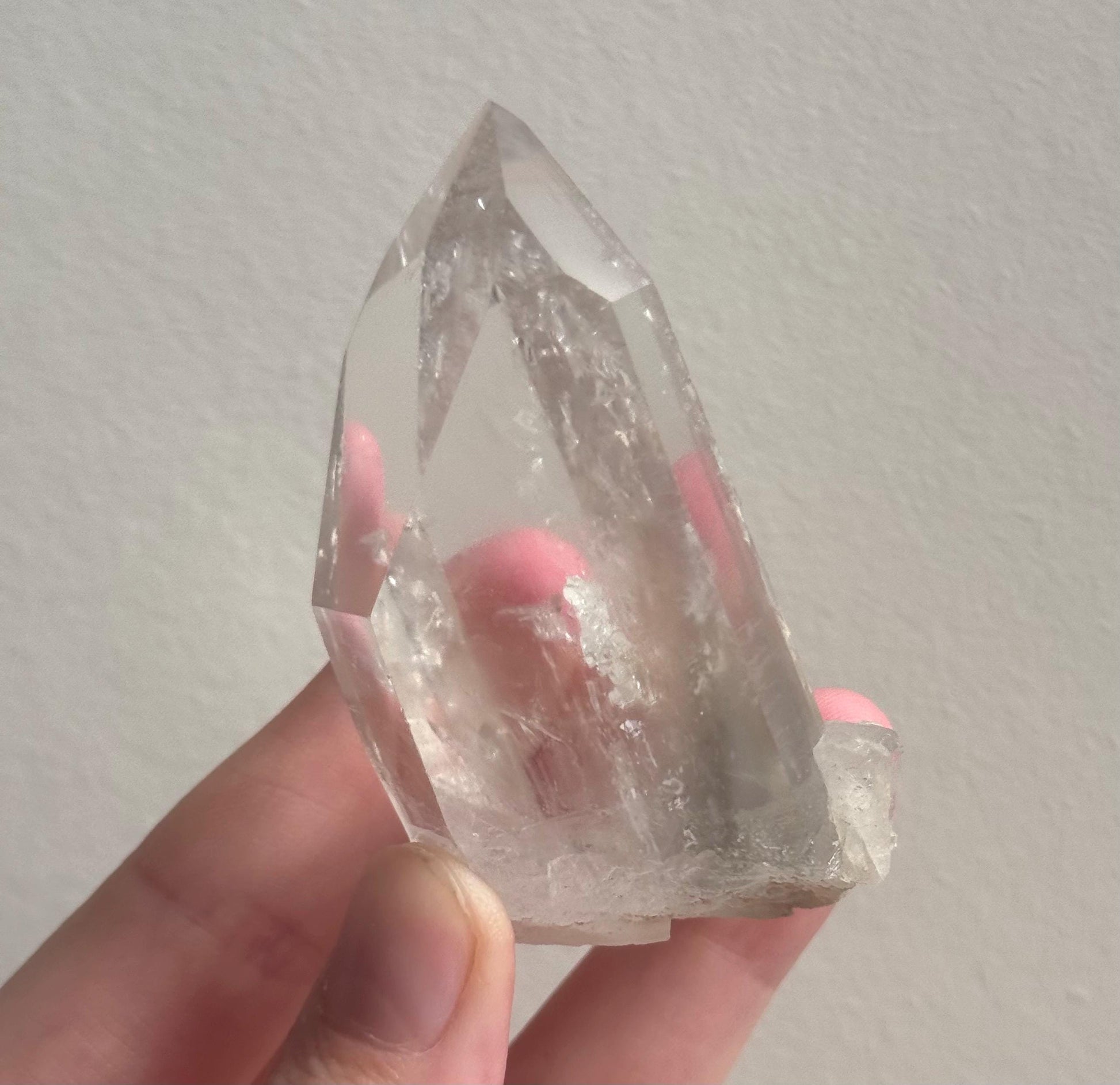 RARE Grey Lithium Quartz Point from Brazil | Grey Phantom Inclusion Quartz