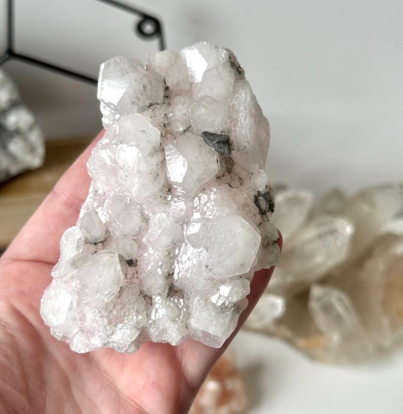 Beautiful UV Reactive Mangano Calcite Specimen | Raw Mangano Calcite Chunk