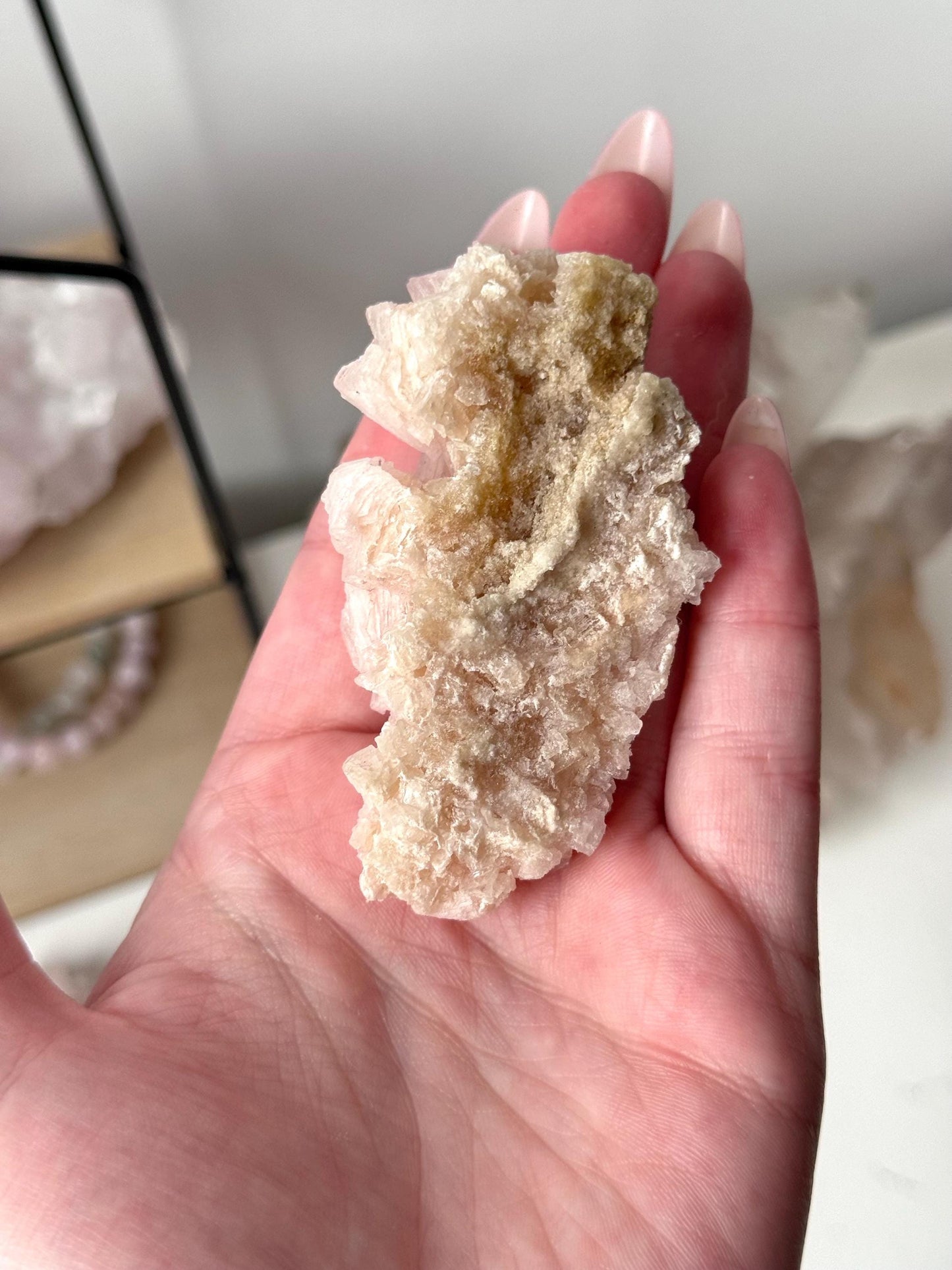 Gorgeous Pink Halite on Trona from Owen’s Lake California | Rare Pink Halite Specimen