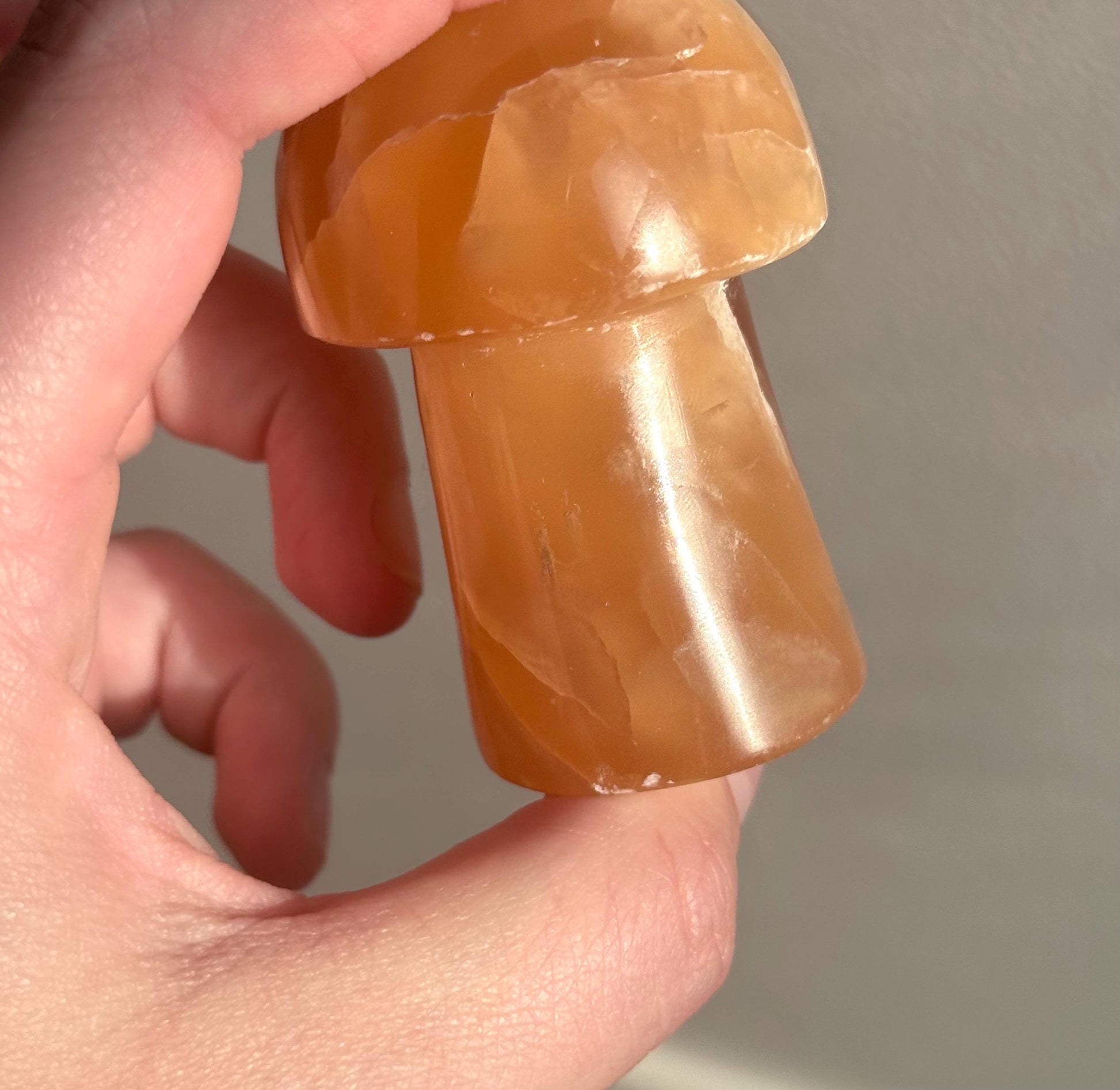 Beautiful Aragonite Mushroom Carving | Red Aragonite Toadstool from Pakistan
