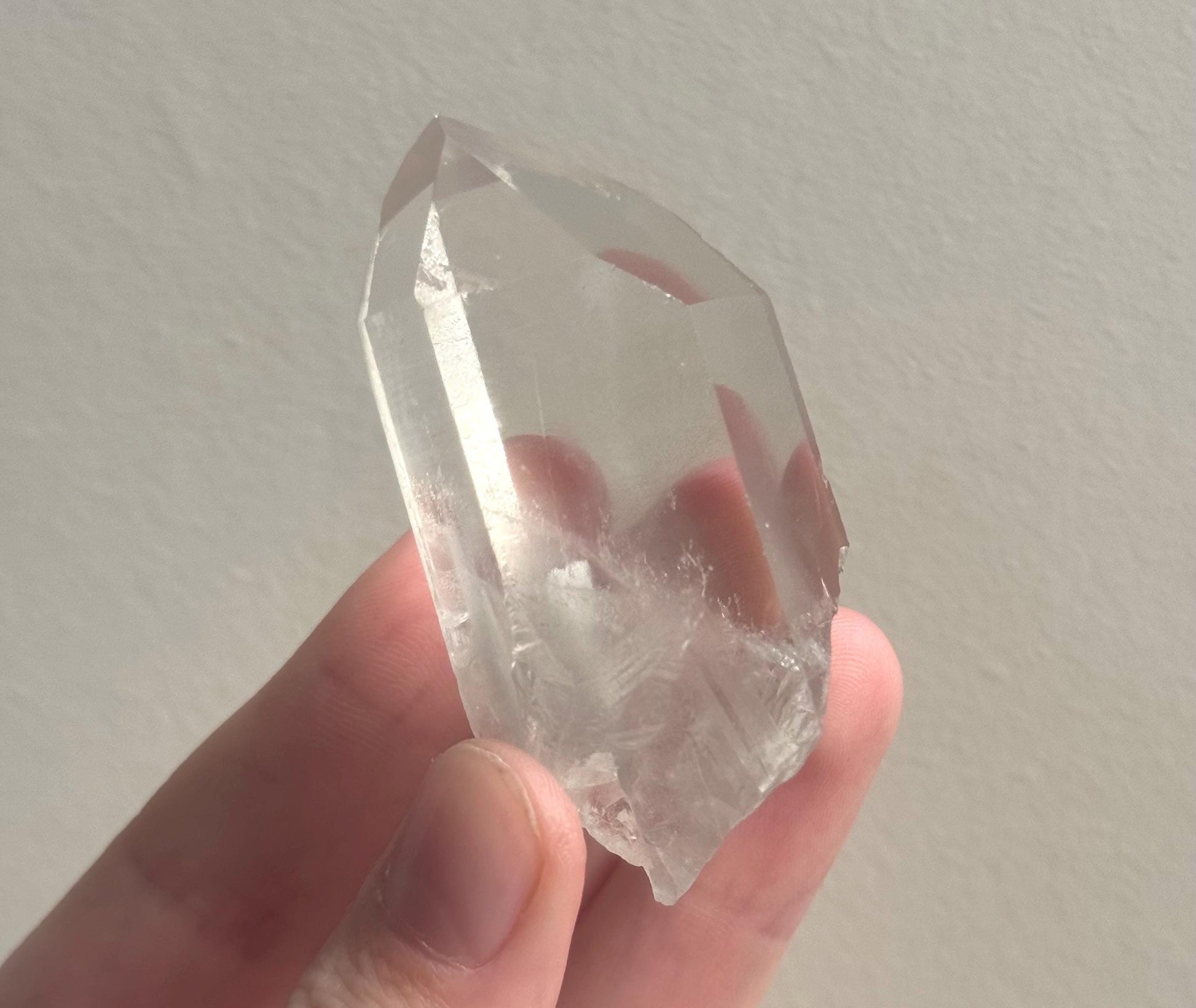 RARE Grey Lithium Quartz Point from Brazil | Grey Phantom Inclusion Quartz