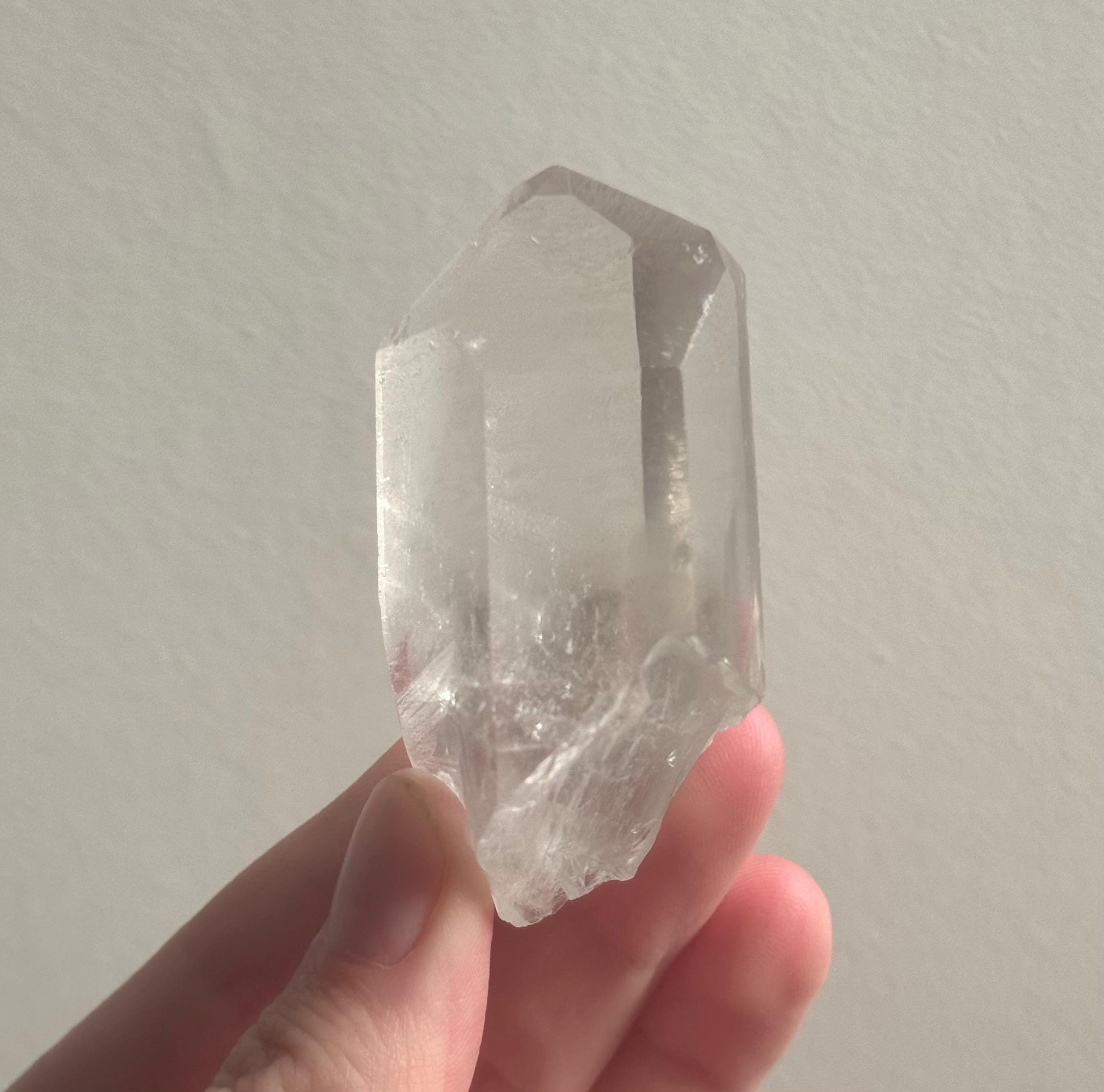 RARE Grey Lithium Quartz Point from Brazil | Grey Phantom Inclusion Quartz