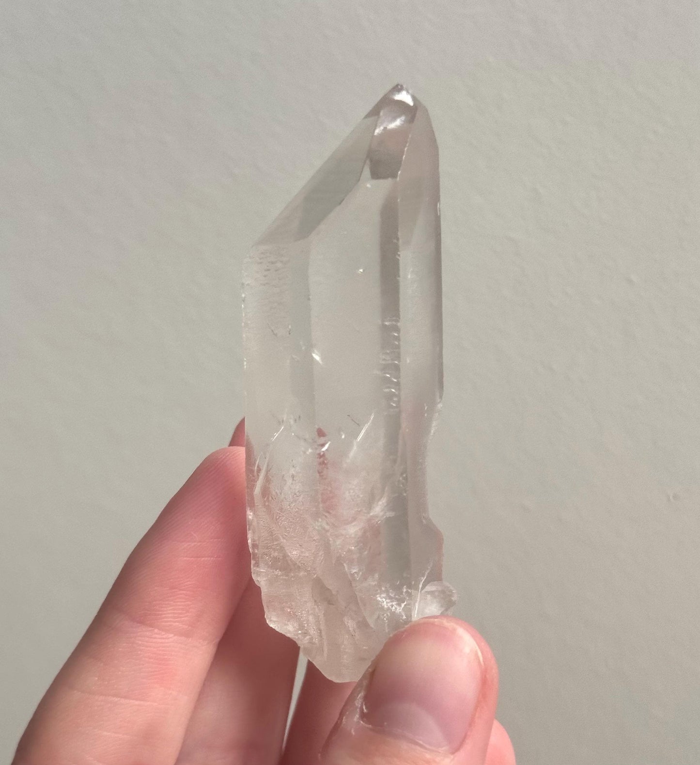 RARE Grey Lithium Quartz Point from Brazil | Grey Phantom Inclusion Quartz