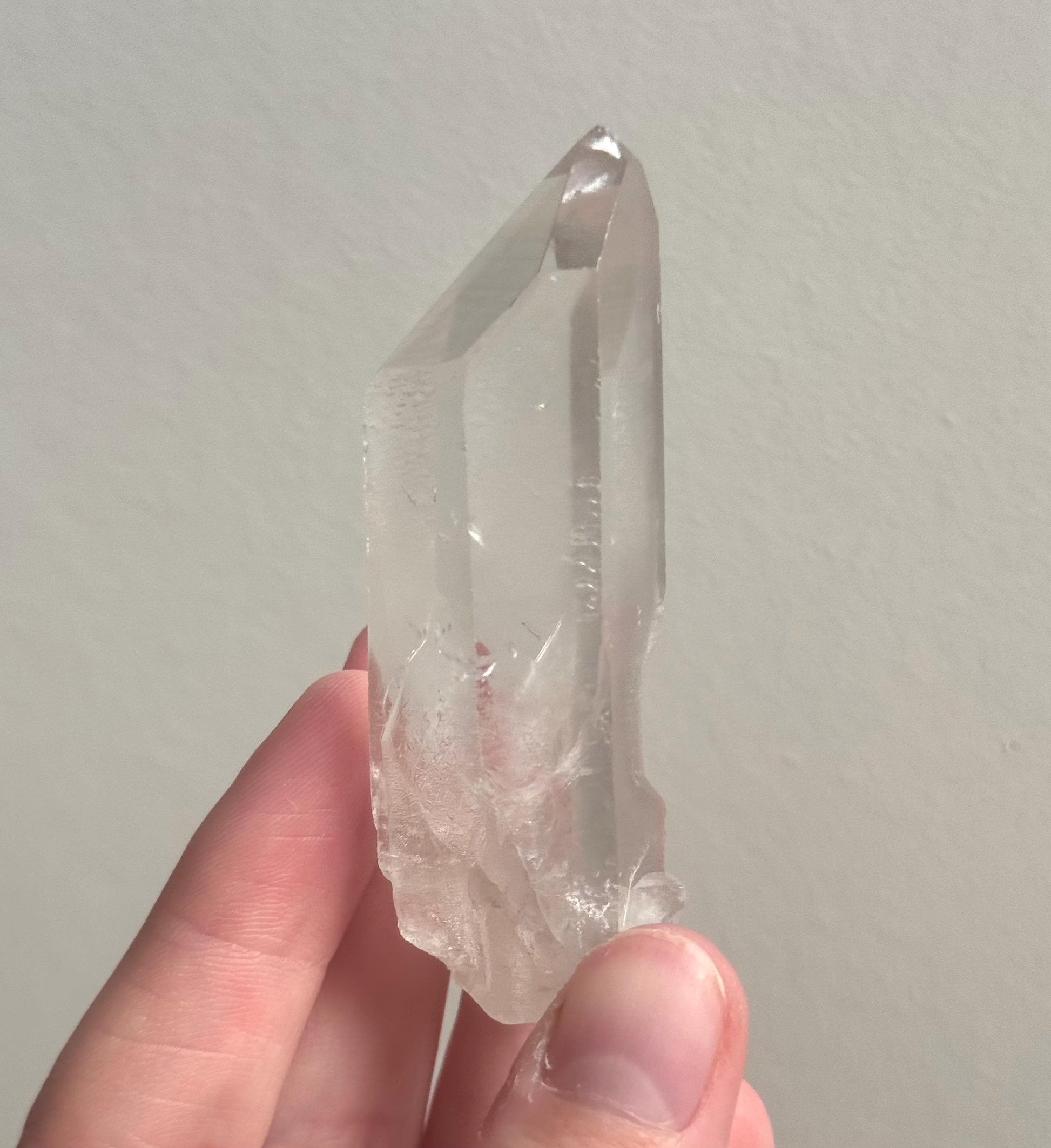 RARE Grey Lithium Quartz Point from Brazil | Grey Phantom Inclusion Quartz