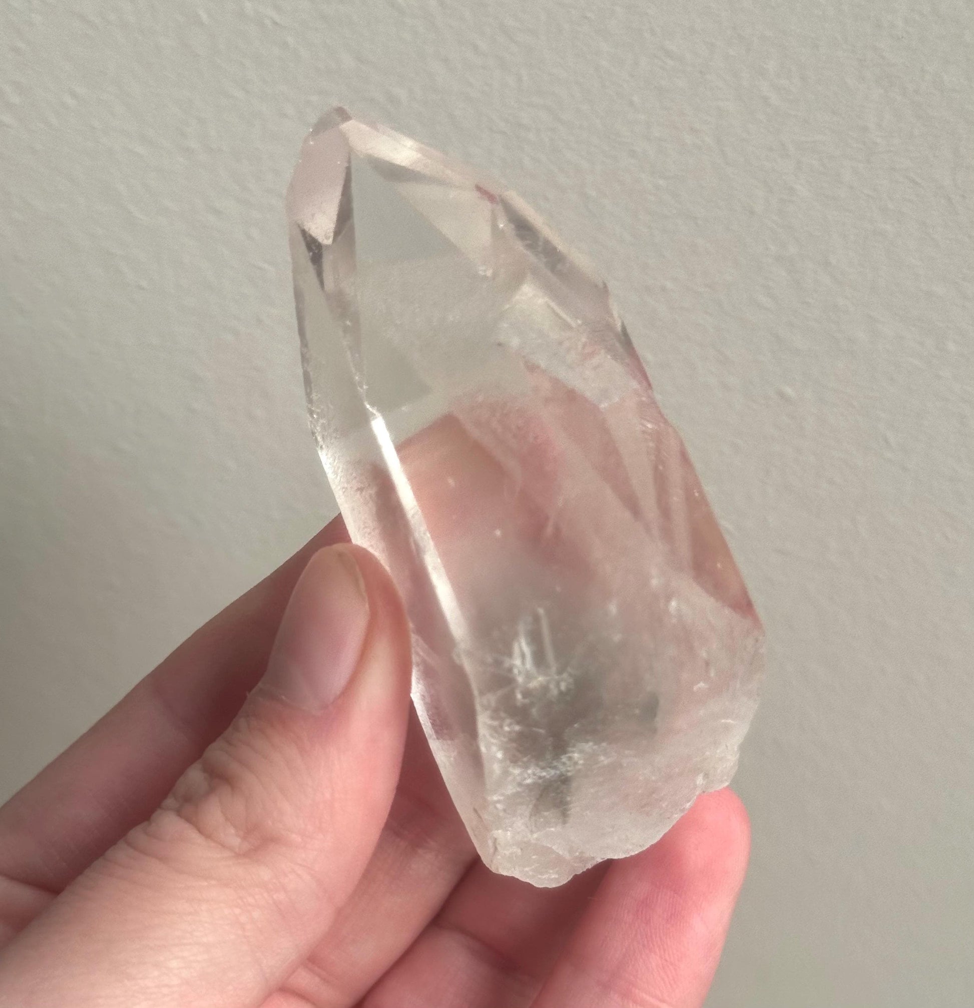 RARE Grey Lithium Quartz Point from Brazil | Grey Phantom Inclusion Quartz