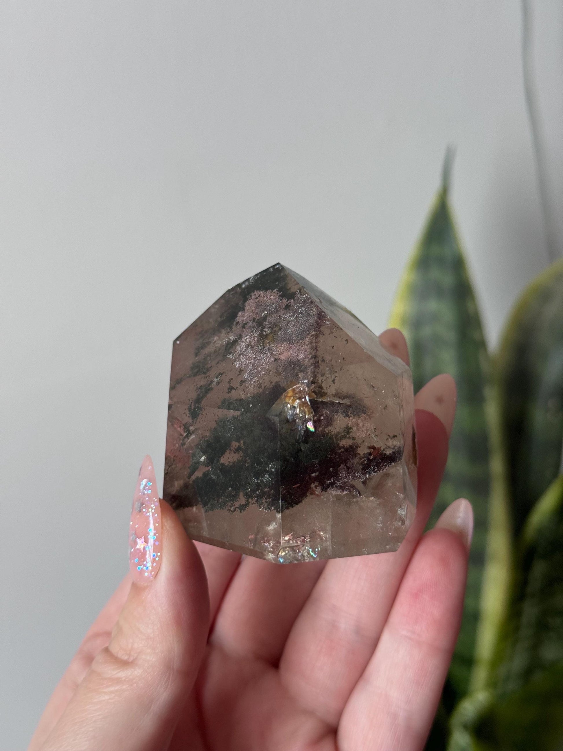 High Quality Garden Quartz Point from Brazil | Lodolite Generator AAA