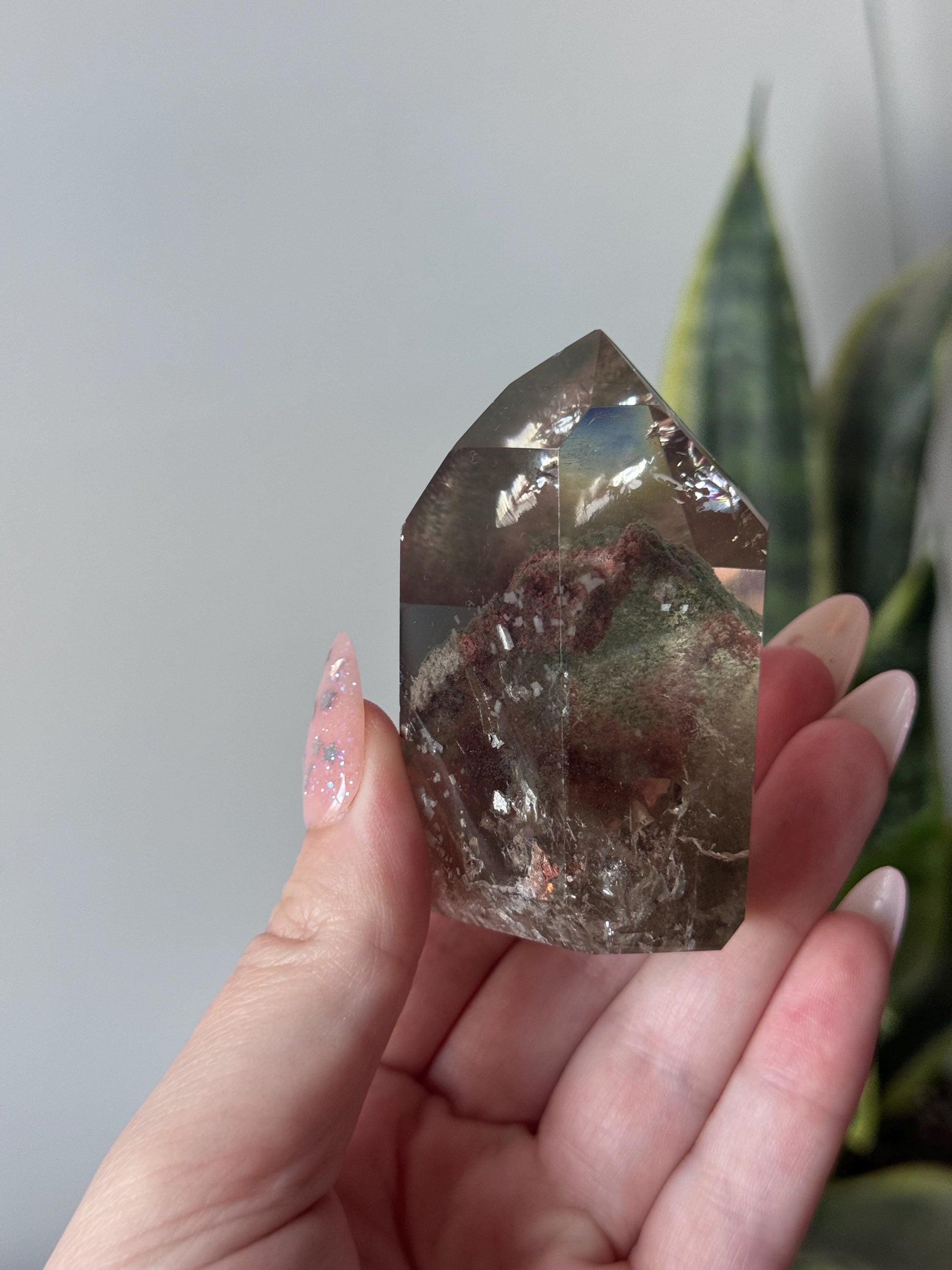 High Quality Garden Quartz Point from Brazil | Lodolite Generator AAA