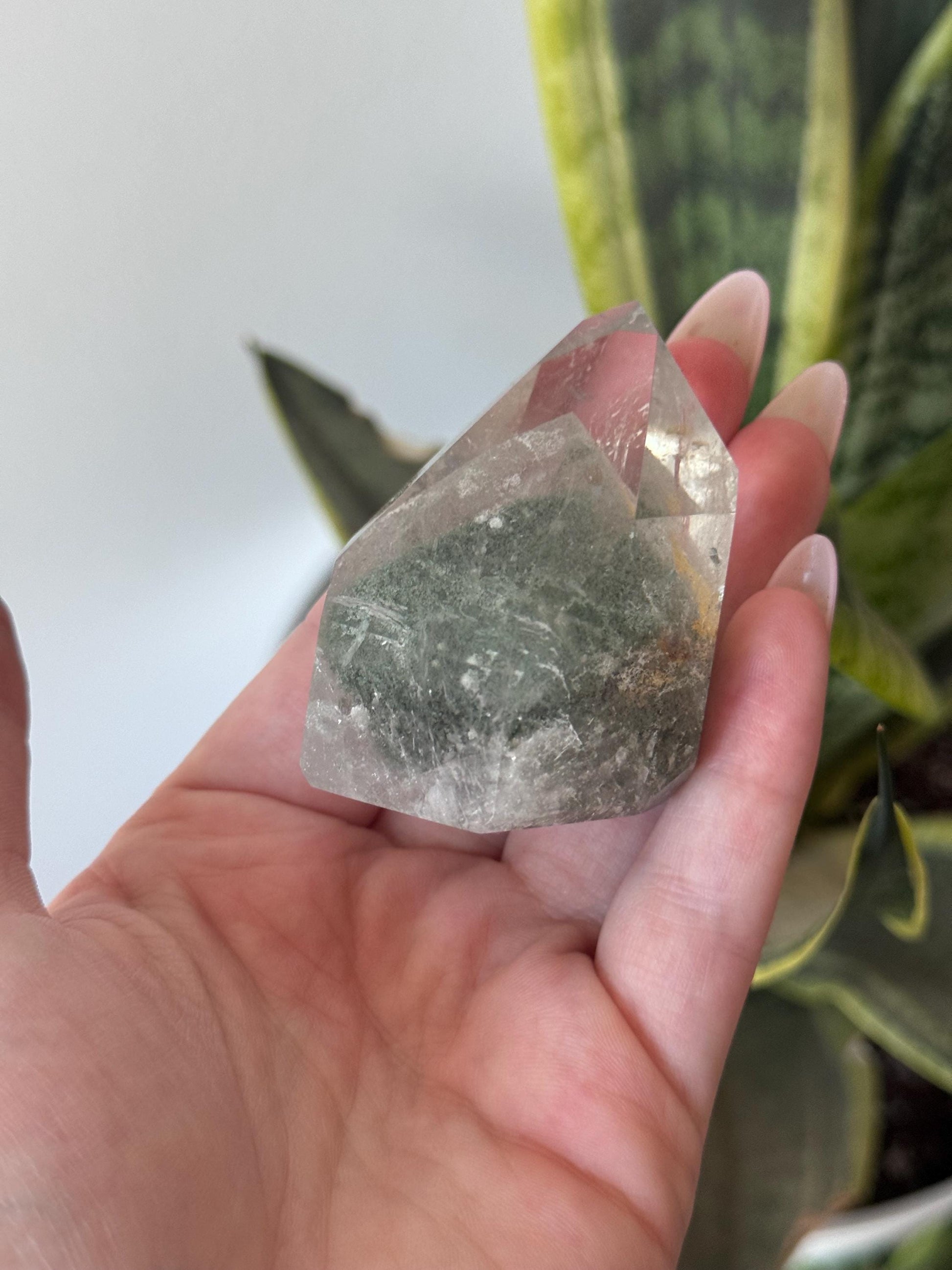 High Quality Garden Quartz Point from Brazil | Lodolite Generator AAA