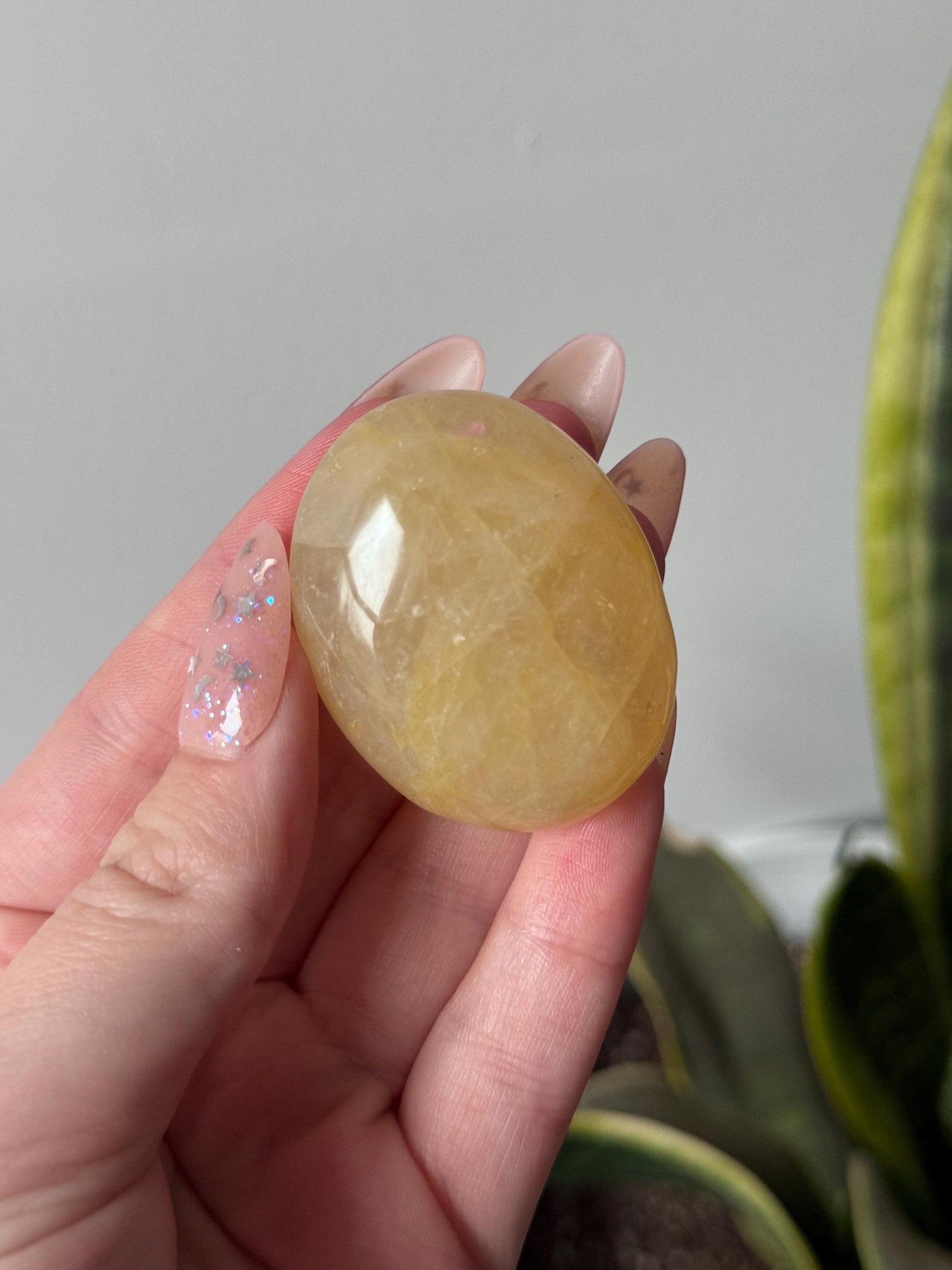 Beautiful Golden Healer Palm Stones | Hematoid in Quartz Palmstone