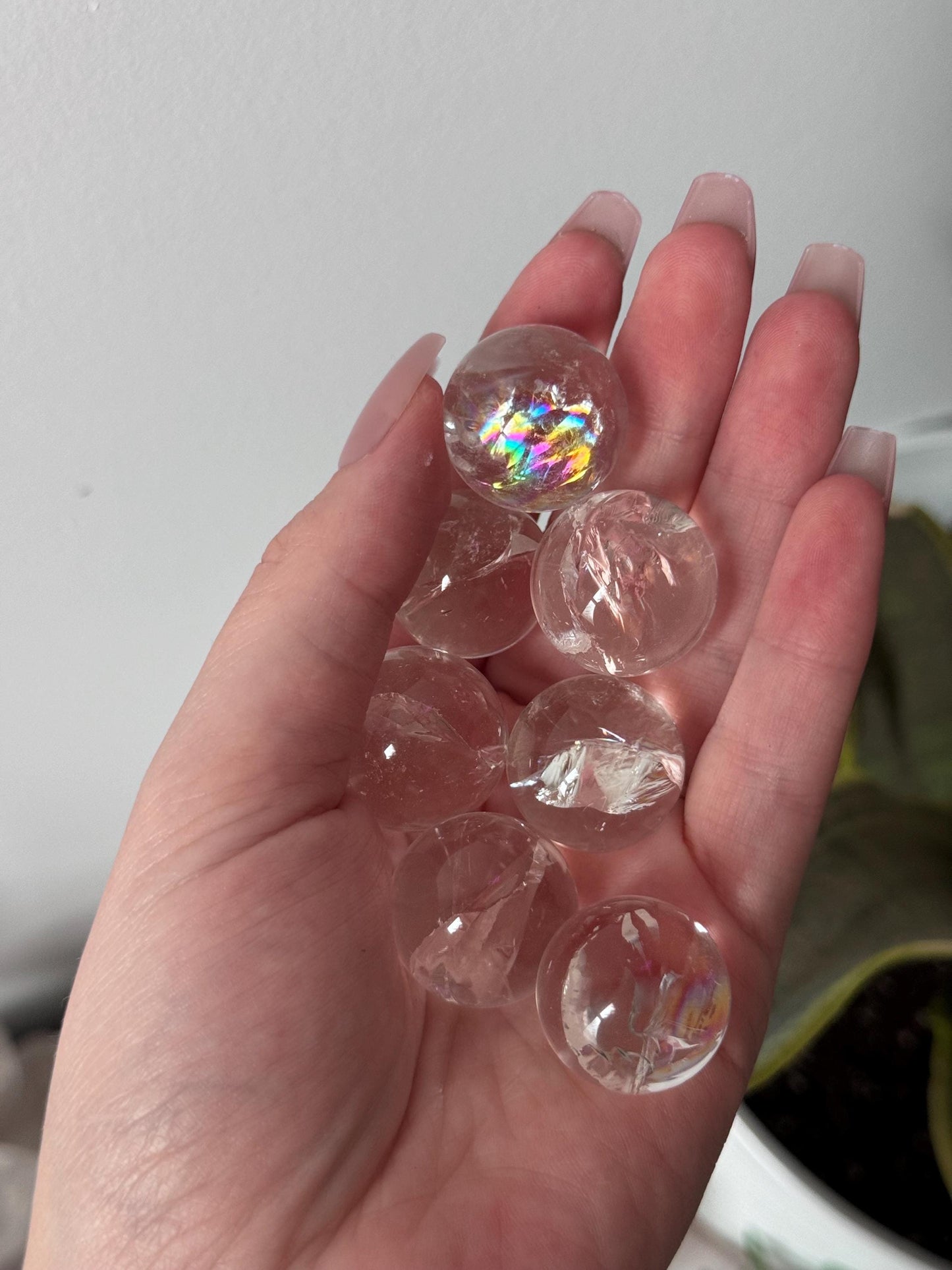 Gorgeous Rainbow Clear Quartz Mini Spheres 25mm | Guaranteed Rainbows