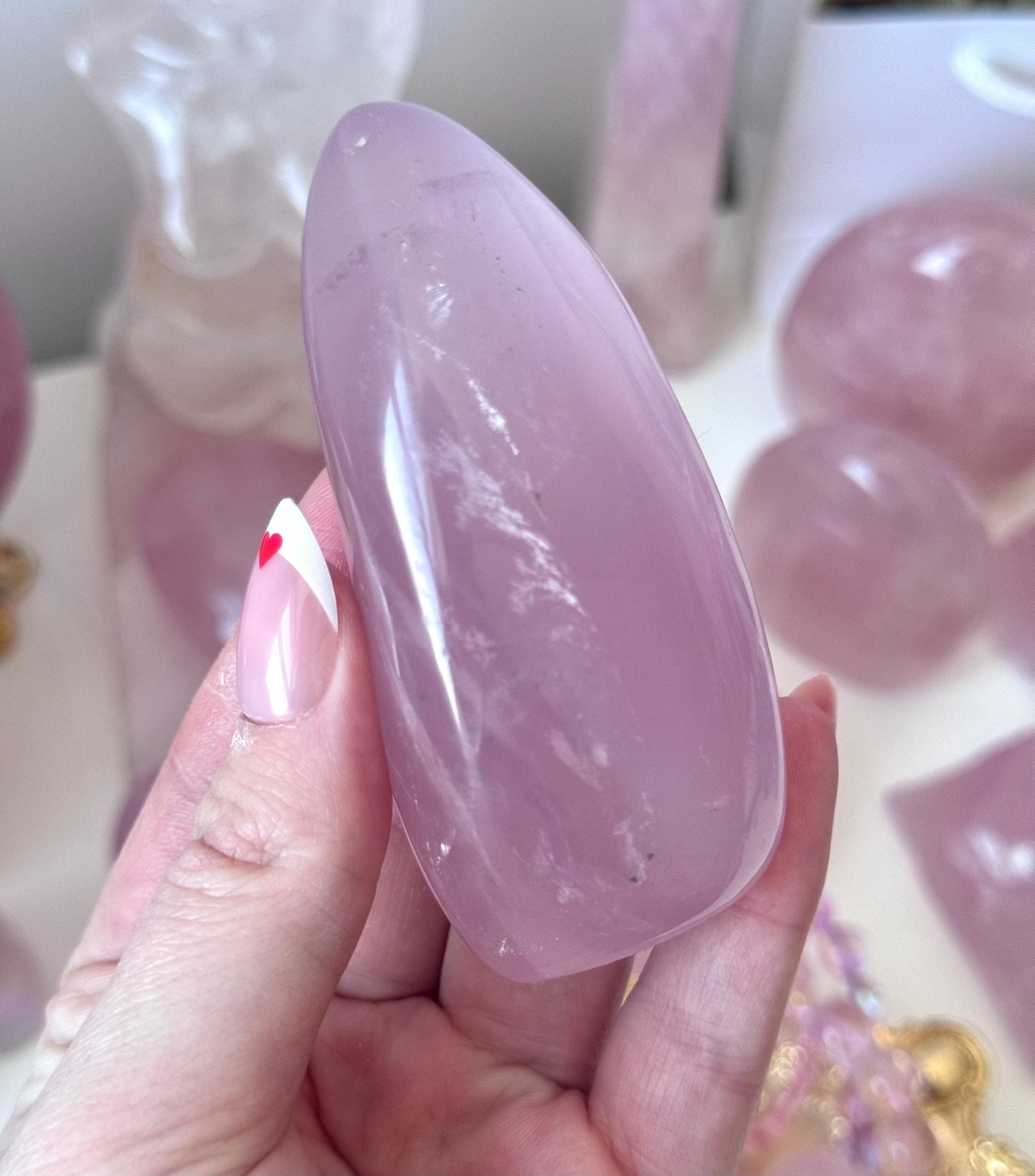 Beautiful Rose Quartz Freeform | Small Gemmy Rose Quartz Carving
