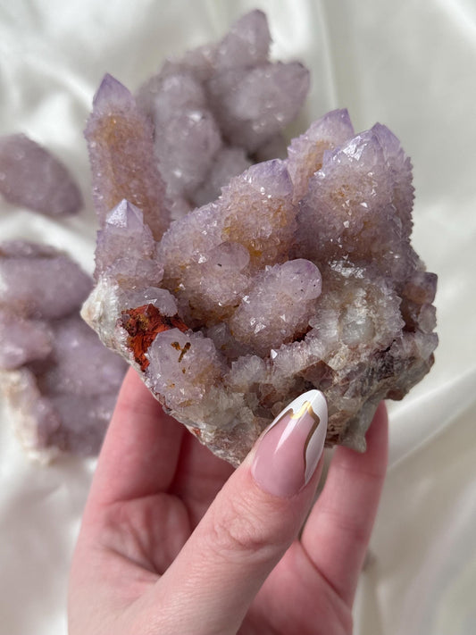 Beautiful Ametrine Spirit Quartz Cluster | Cactus Quartz Cluster with Hematite Inclusions