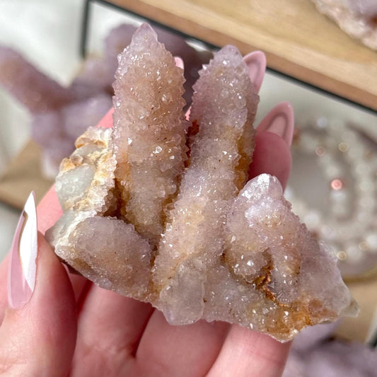 Beautiful Ametrine Spirit Quartz Cluster | Cactus Quartz Cluster with Hematite Inclusions