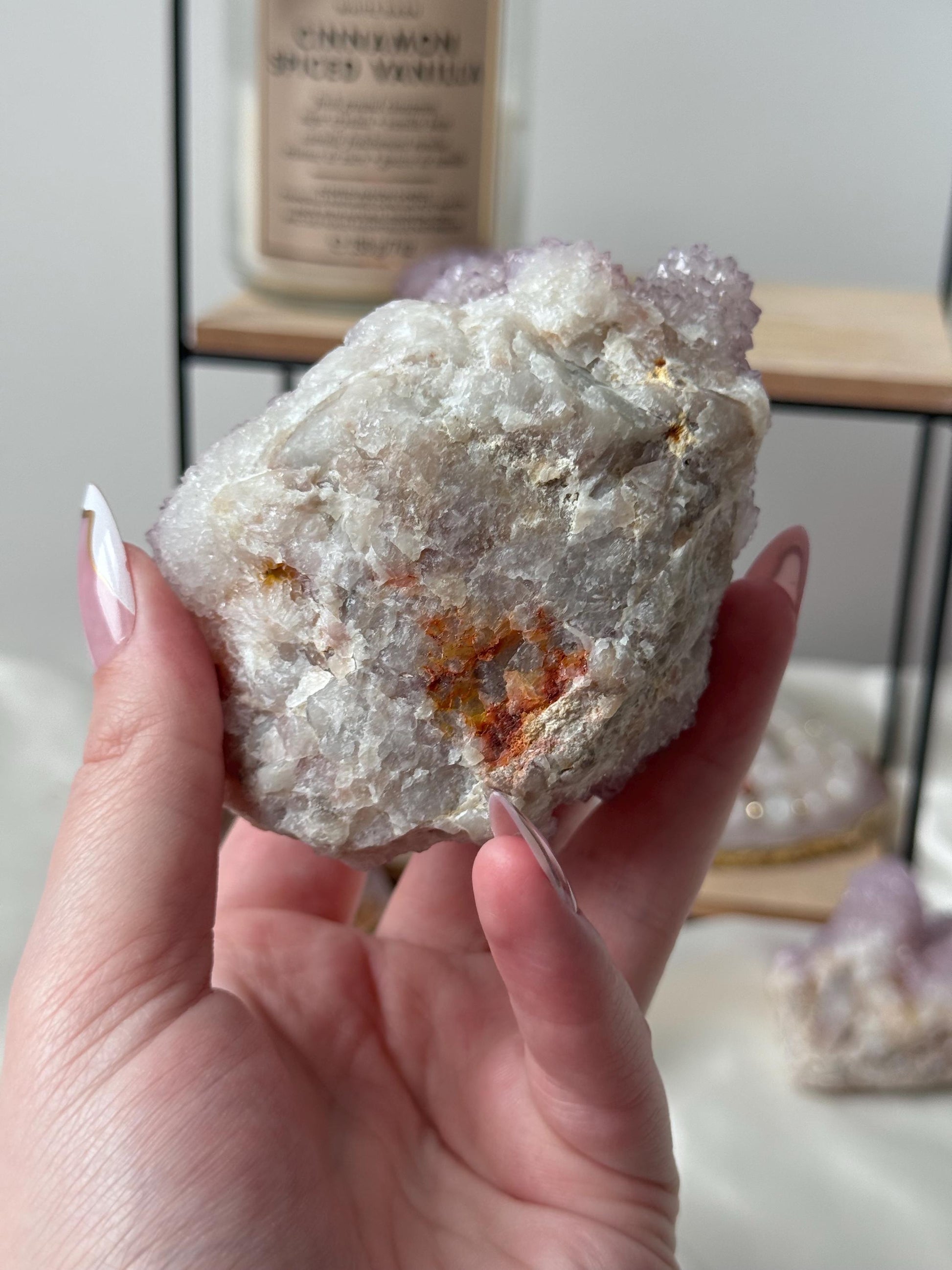 Beautiful Spirit Quartz Cluster | Lavender Cactus Quartz Cluster from South Africa