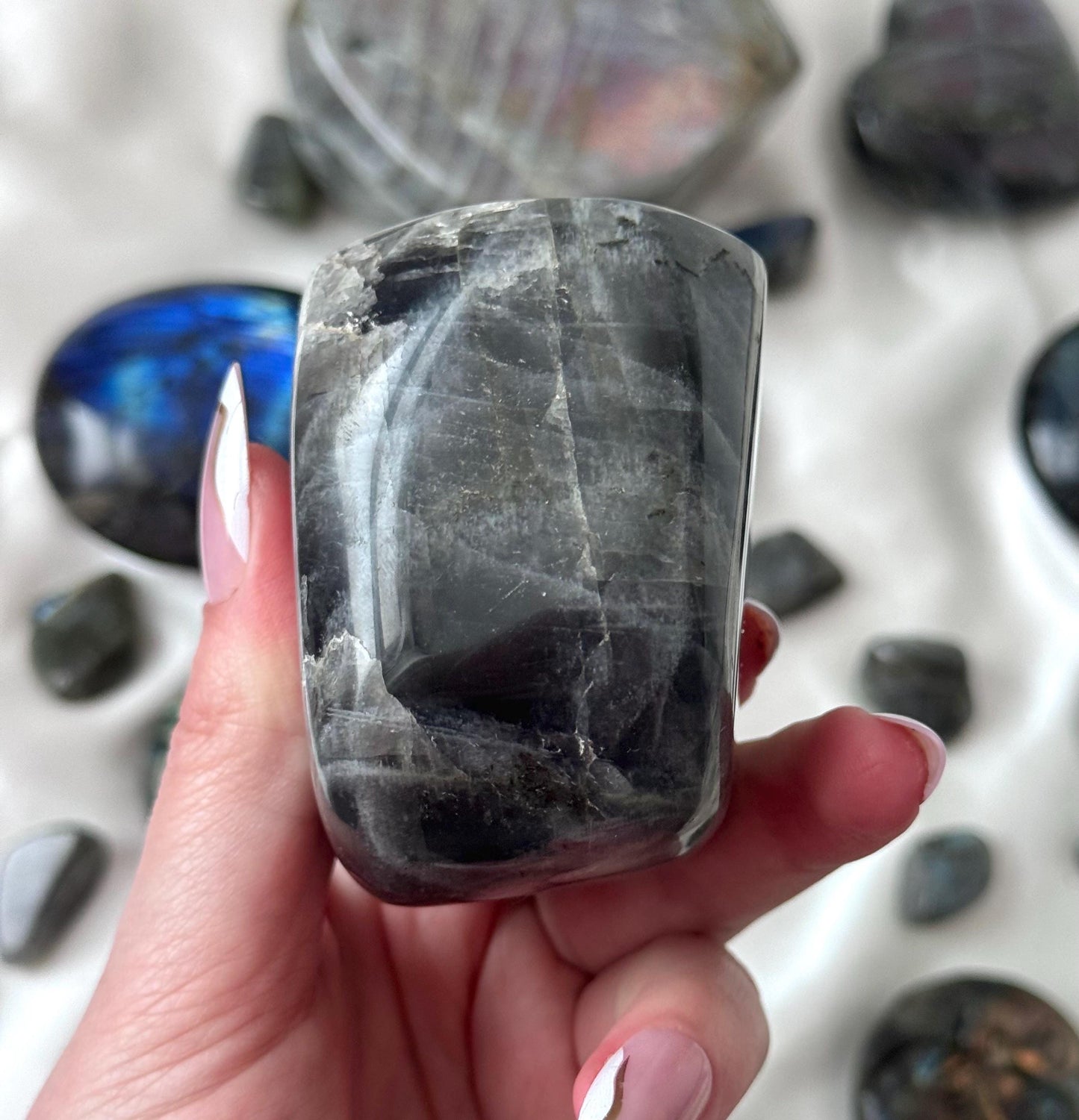 Beautiful Purple Labradorite Freeform from Madagascar | Sunset Labradorite