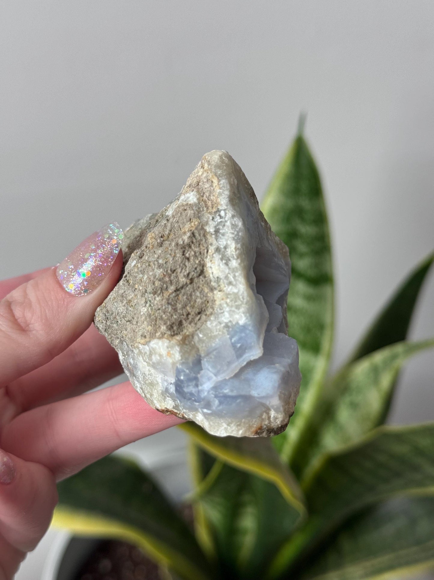 Beautiful Blue Lace Agate Cave from South Africa | Raw Blue Lace Agate Geode