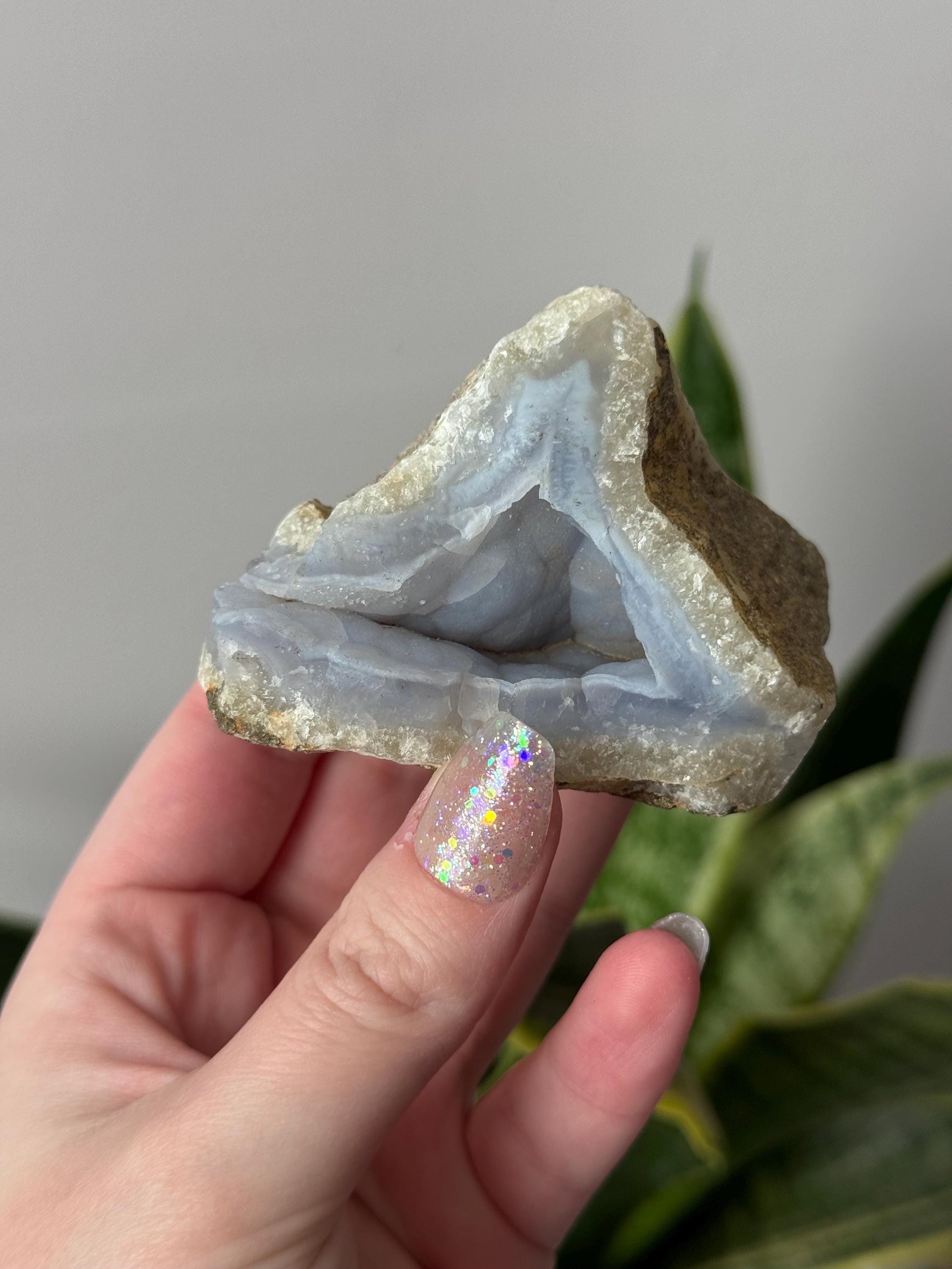 Beautiful Blue Lace Agate Cave from South Africa | Raw Blue Lace Agate Geode