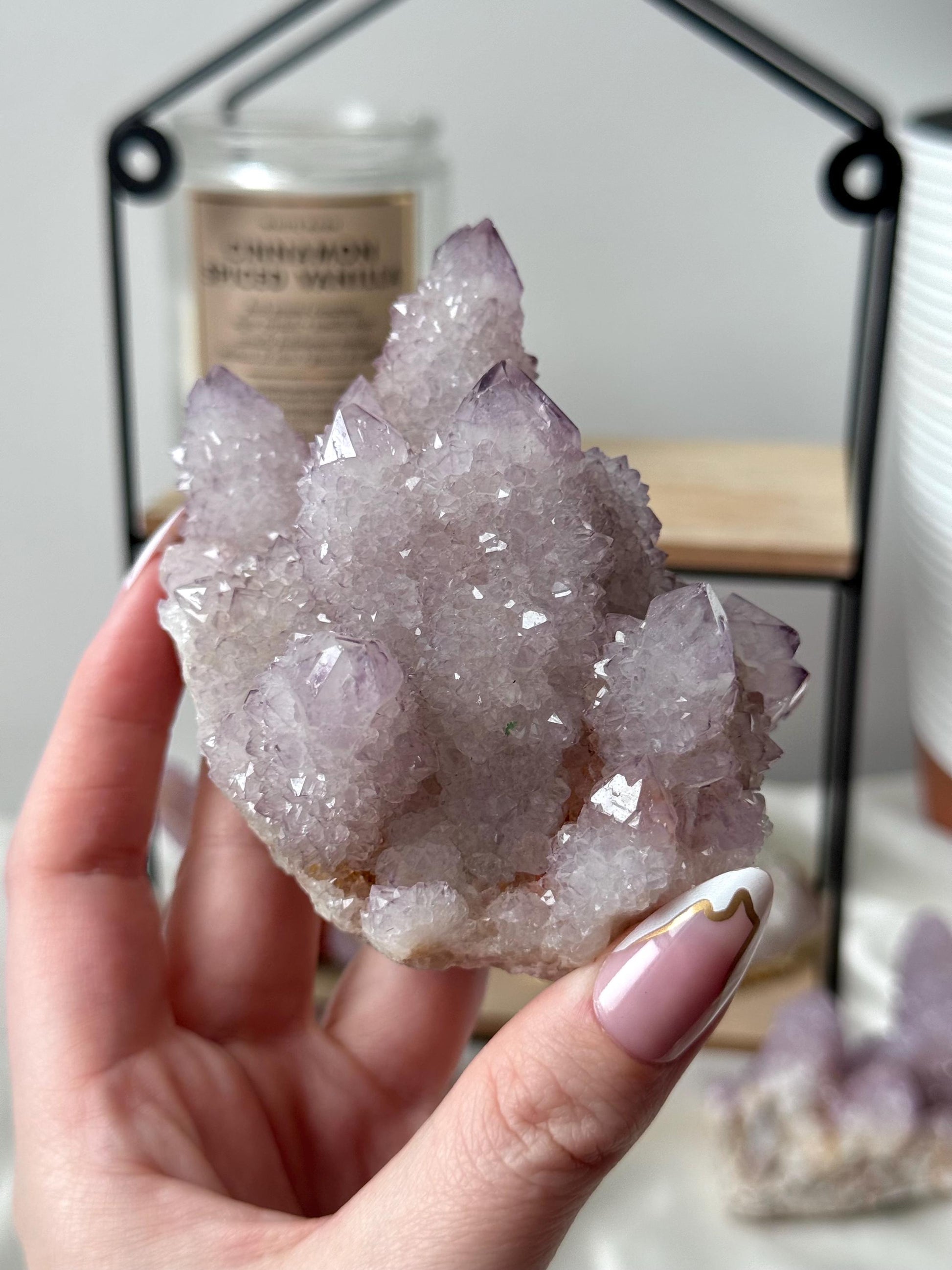 Beautiful Spirit Quartz Cluster | Lavender Cactus Quartz Cluster from South Africa