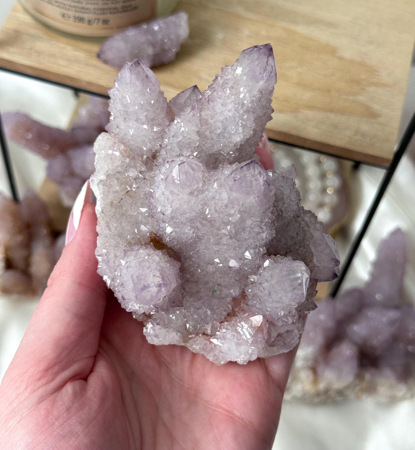 Beautiful Spirit Quartz Cluster | Lavender Cactus Quartz Cluster from South Africa