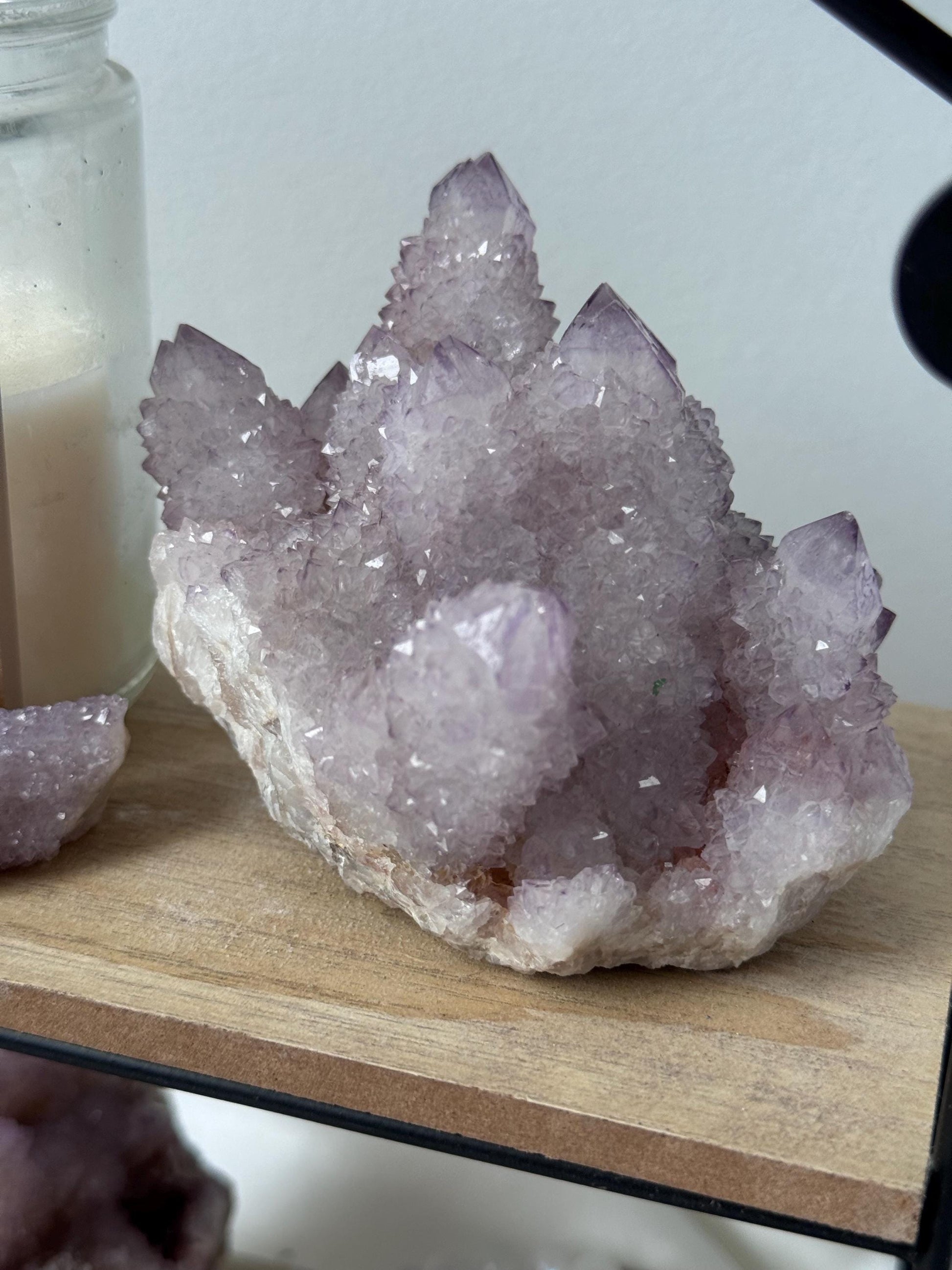 Beautiful Spirit Quartz Cluster | Lavender Cactus Quartz Cluster from South Africa