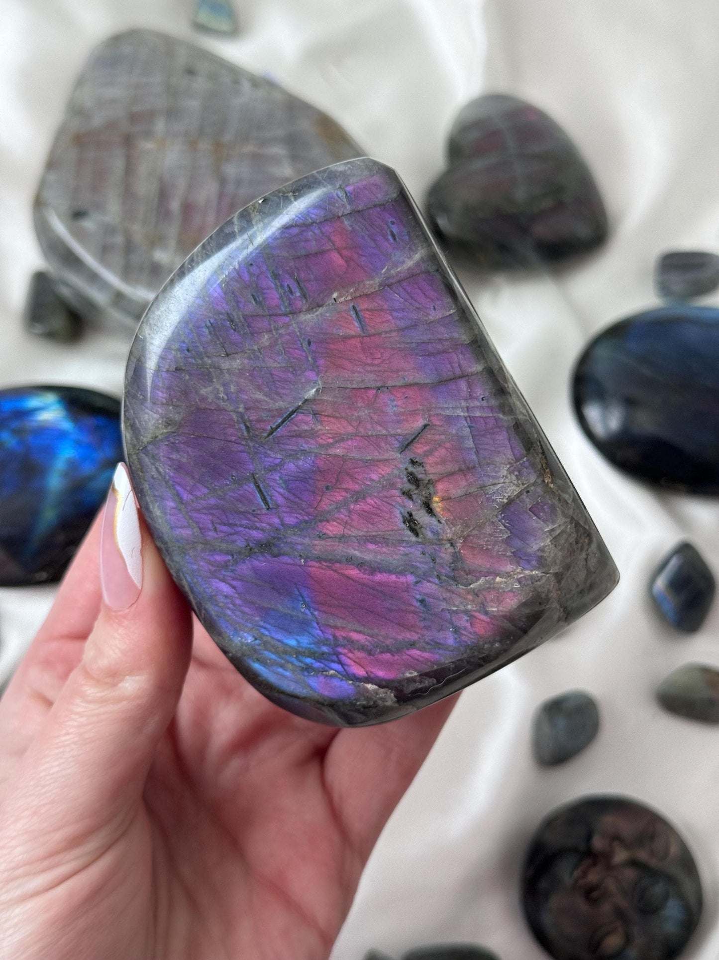 Beautiful Purple Labradorite Freeform from Madagascar | Sunset Labradorite