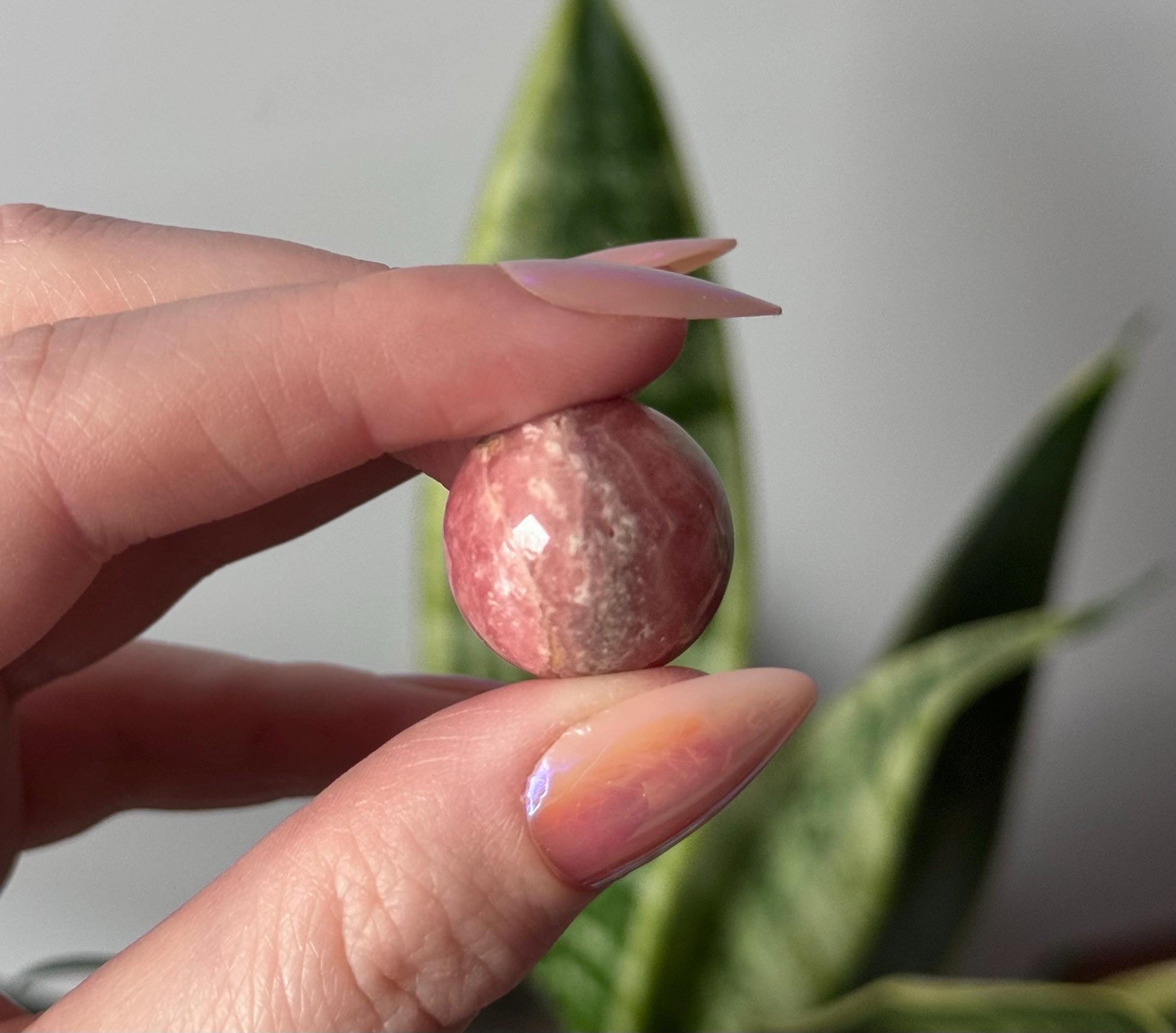 Beautiful Rhodochrosite Mini Sphere Carving | Rhodochrosite Marble