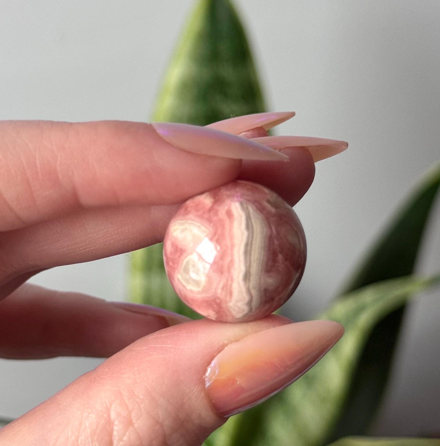 Beautiful Rhodochrosite Mini Sphere Carving | Rhodochrosite Marble