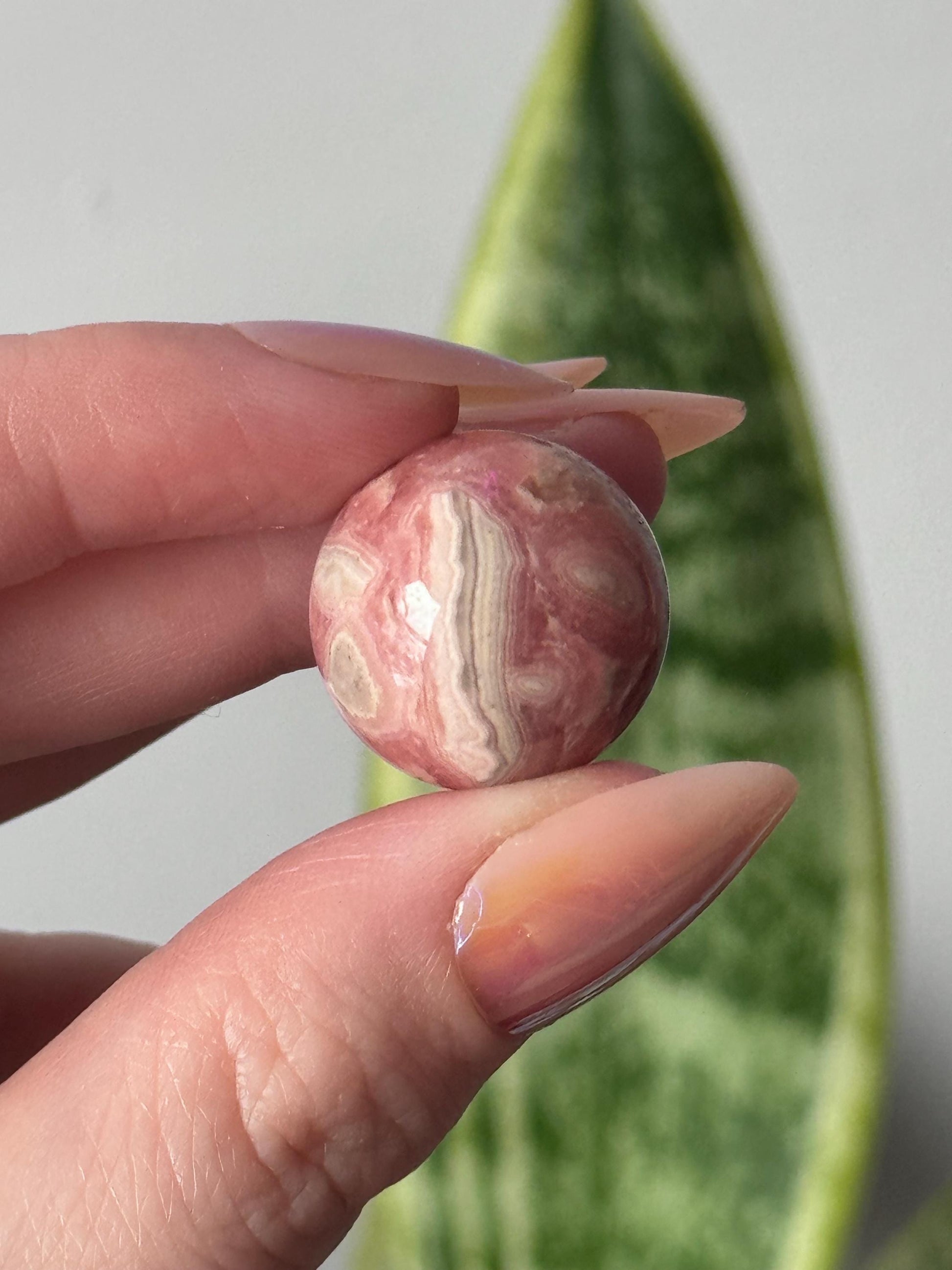 Beautiful Rhodochrosite Mini Sphere Carving | Rhodochrosite Marble