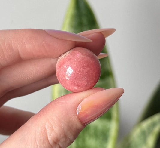 Beautiful Rhodochrosite Mini Sphere Carving | Rhodochrosite Marble