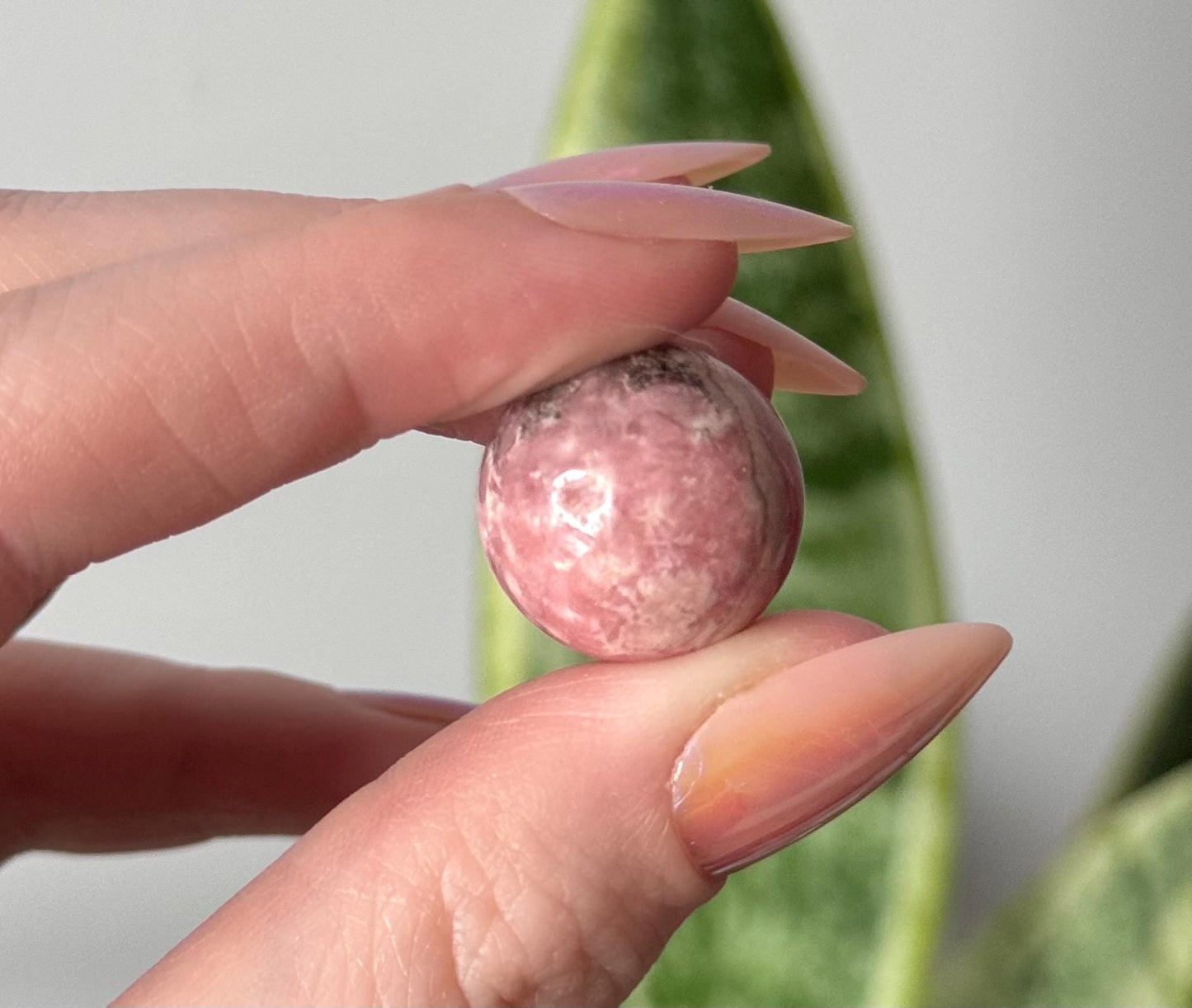 Beautiful Rhodochrosite Mini Sphere Carving | Rhodochrosite Marble