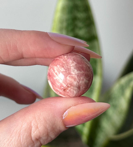 Beautiful Rhodochrosite Mini Sphere Carving | Rhodochrosite Marble