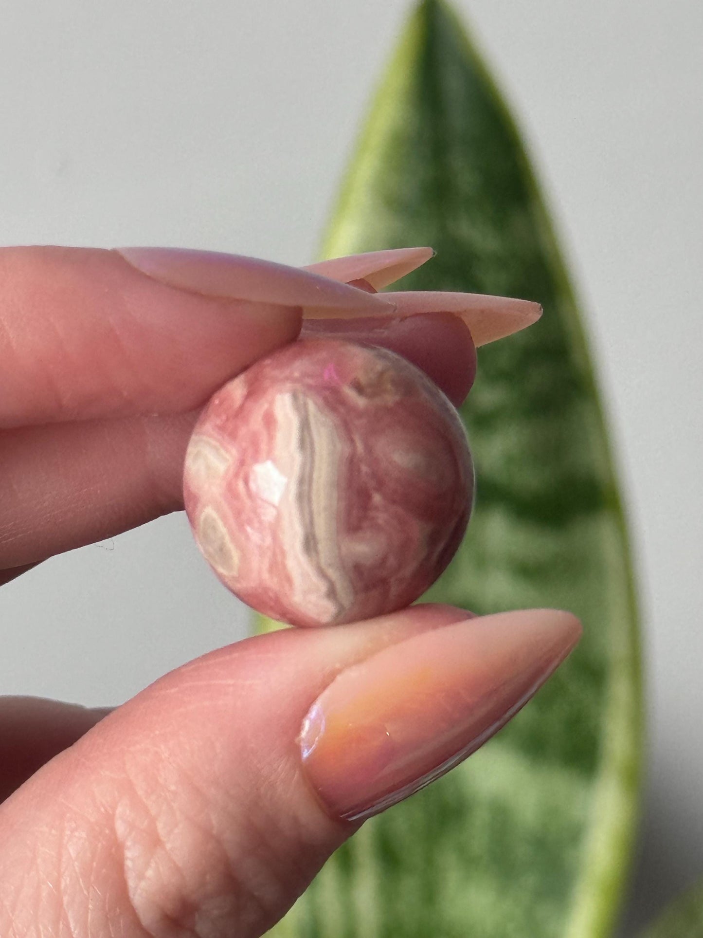Beautiful Rhodochrosite Mini Sphere Carving | Rhodochrosite Marble