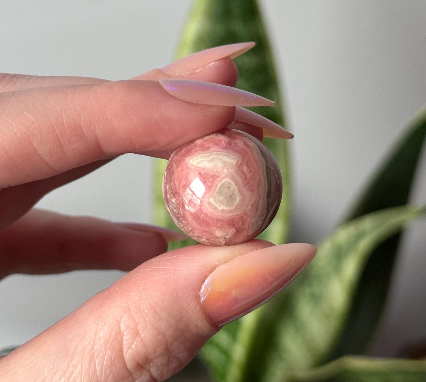 Beautiful Rhodochrosite Mini Sphere Carving | Rhodochrosite Marble
