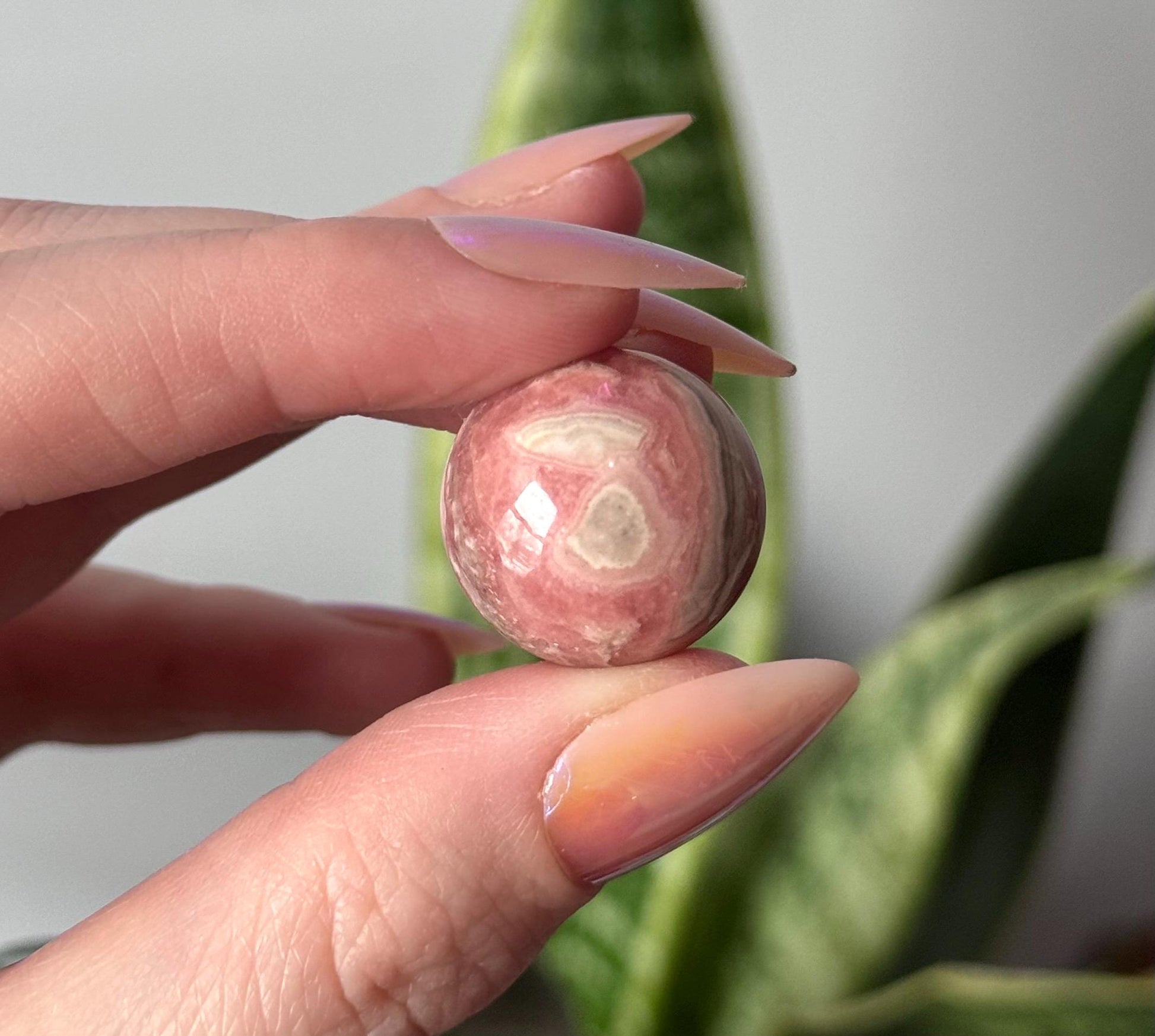 Beautiful Rhodochrosite Mini Sphere Carving | Rhodochrosite Marble