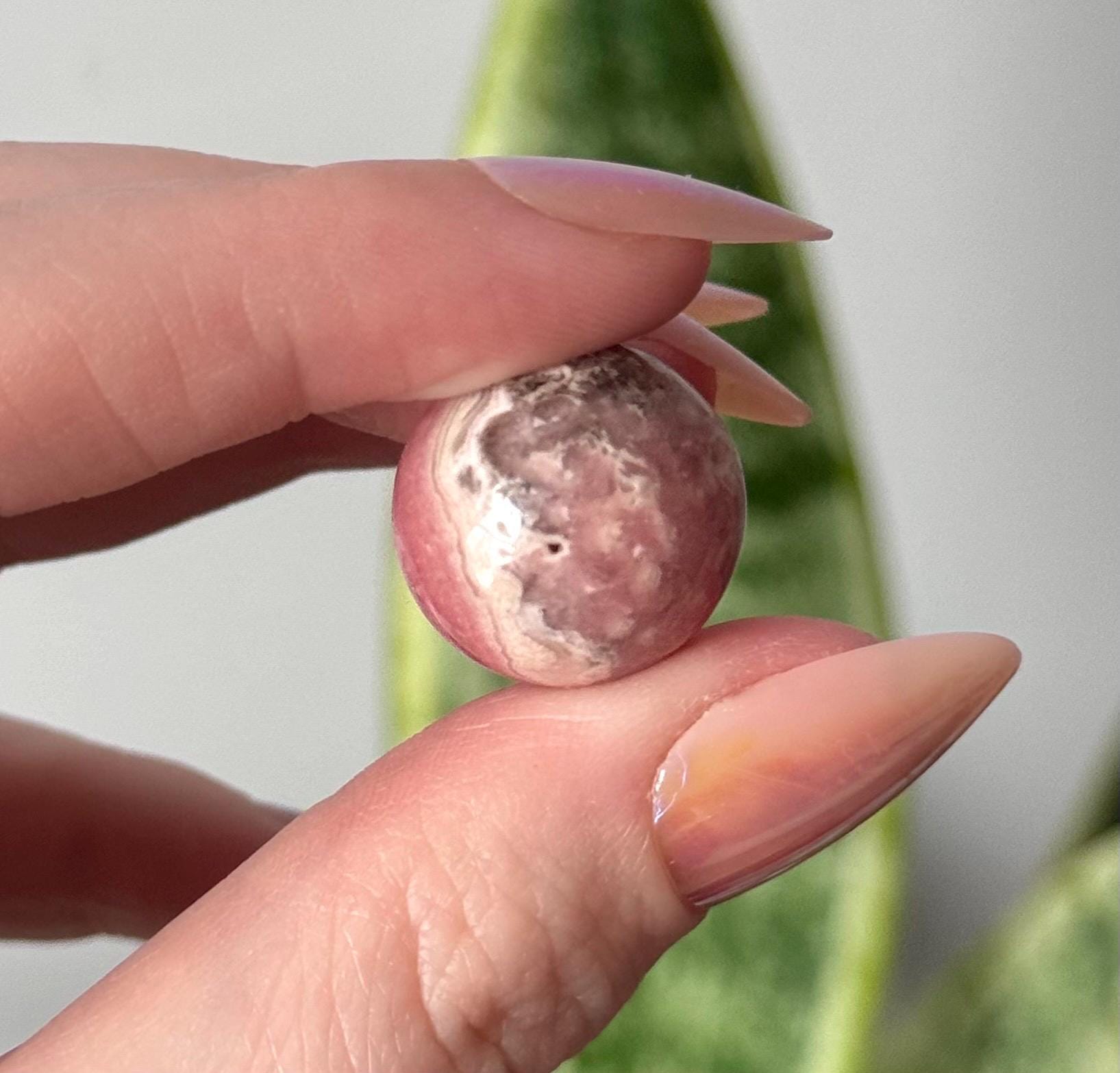 Beautiful Rhodochrosite Mini Sphere Carving | Rhodochrosite Marble