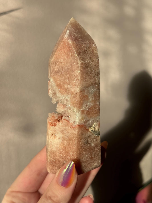 Pink Amethyst Tower 5” Druzy Pink Amethyst Obelisk