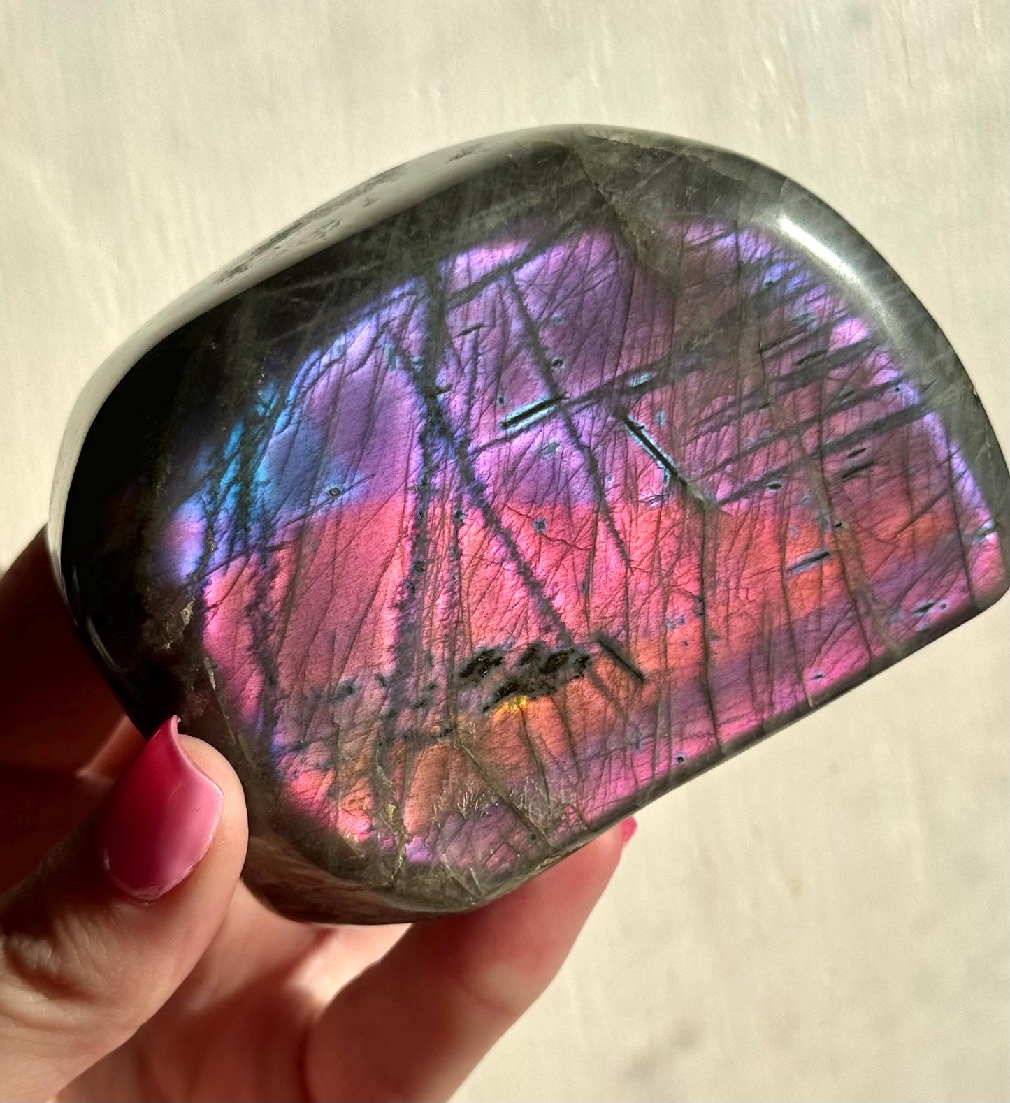 Beautiful Purple Labradorite Freeform from Madagascar | Sunset Labradorite
